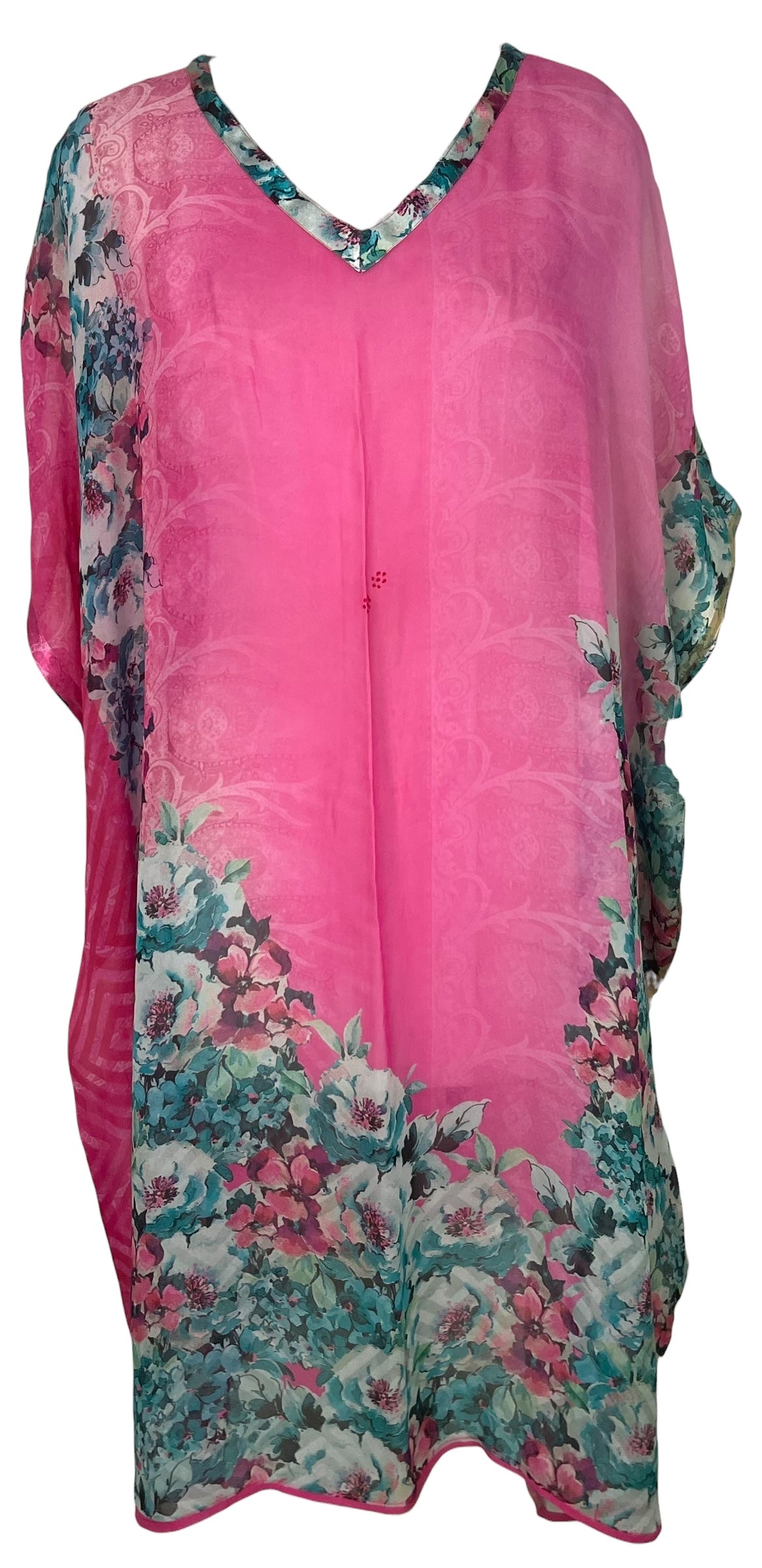 PREVIEW PRG8569 Sheer Avatar Pure Silk Midi Length Kaftan by MARCH2026 – Handmade ethical Midi Length Kaftan from sariKNOTsari using upcycled silk. Designed in Canada for travel and slow fashion, loved from Toronto to LA to Sydney. Featuring Zsiska, Bryn Walker and Artisan Leather coats by Rejean Pepin, Pepin designs