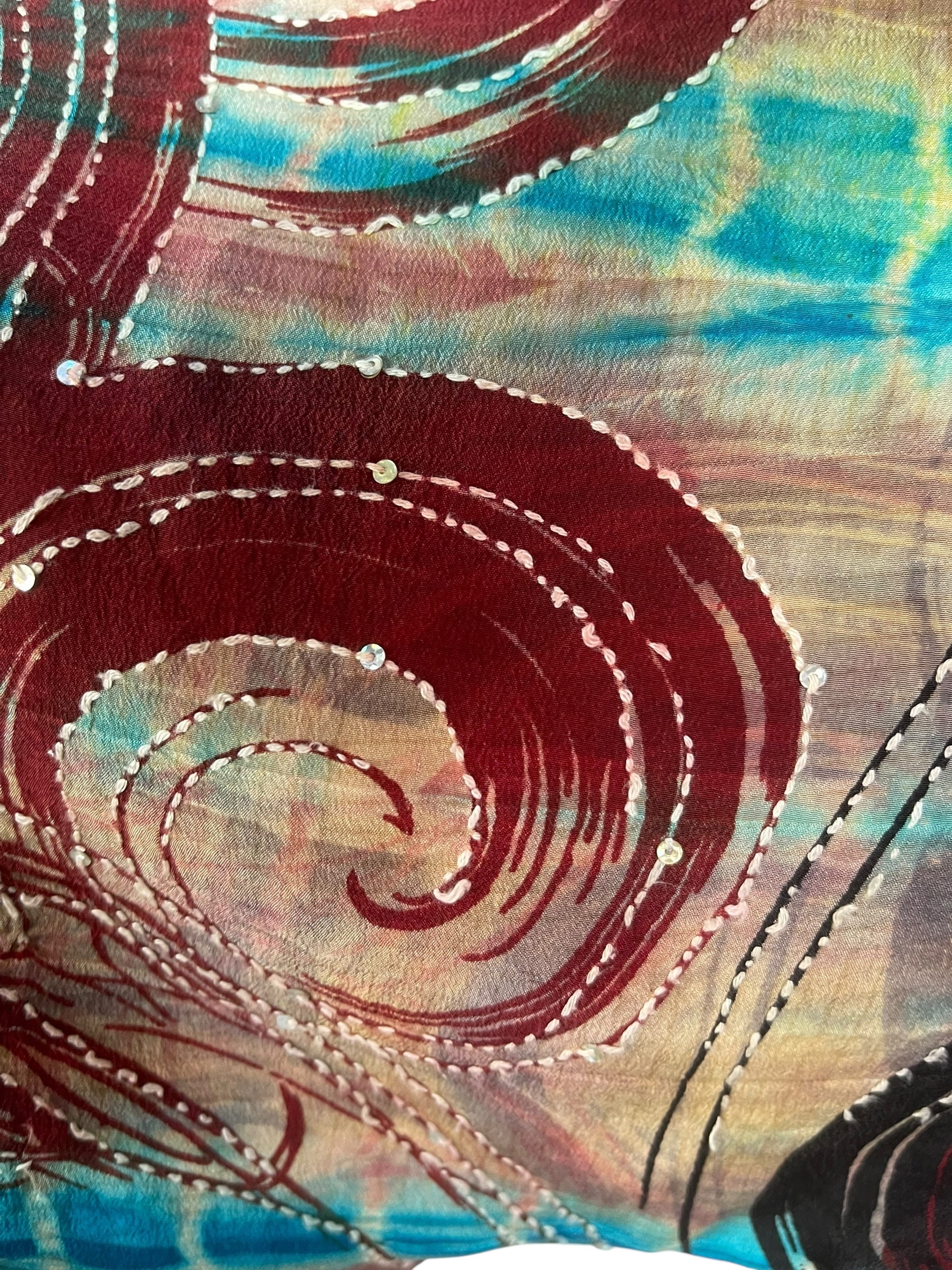 DEEANNS PRC7836 Avatar Pure Silk Side Slit Top