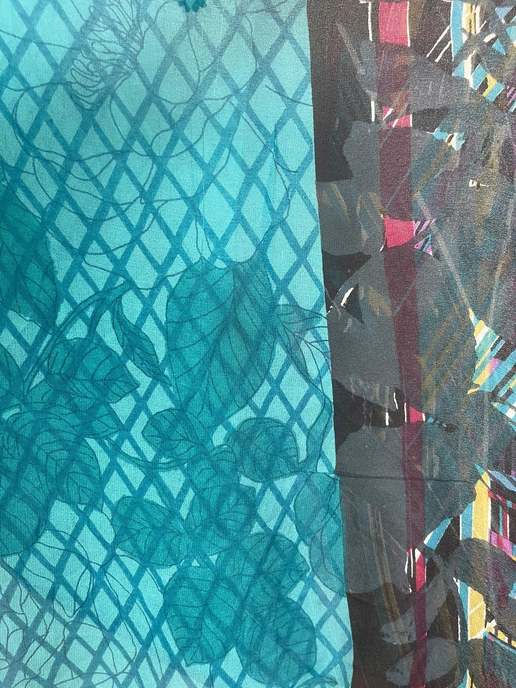 PRG8518 Sheer Wabi Sabi Pure Silk Kimono-Sleeved Top