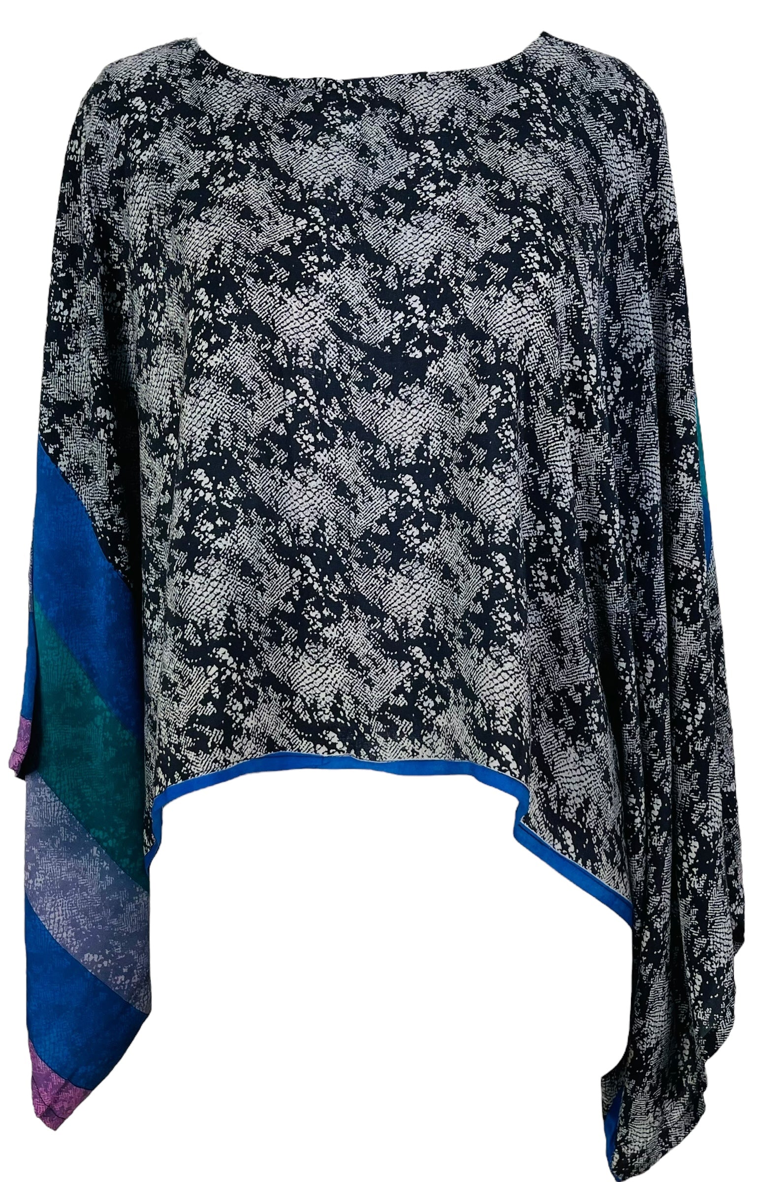 PRC7295 Avatar Pure Silk Kimono-Sleeved Top