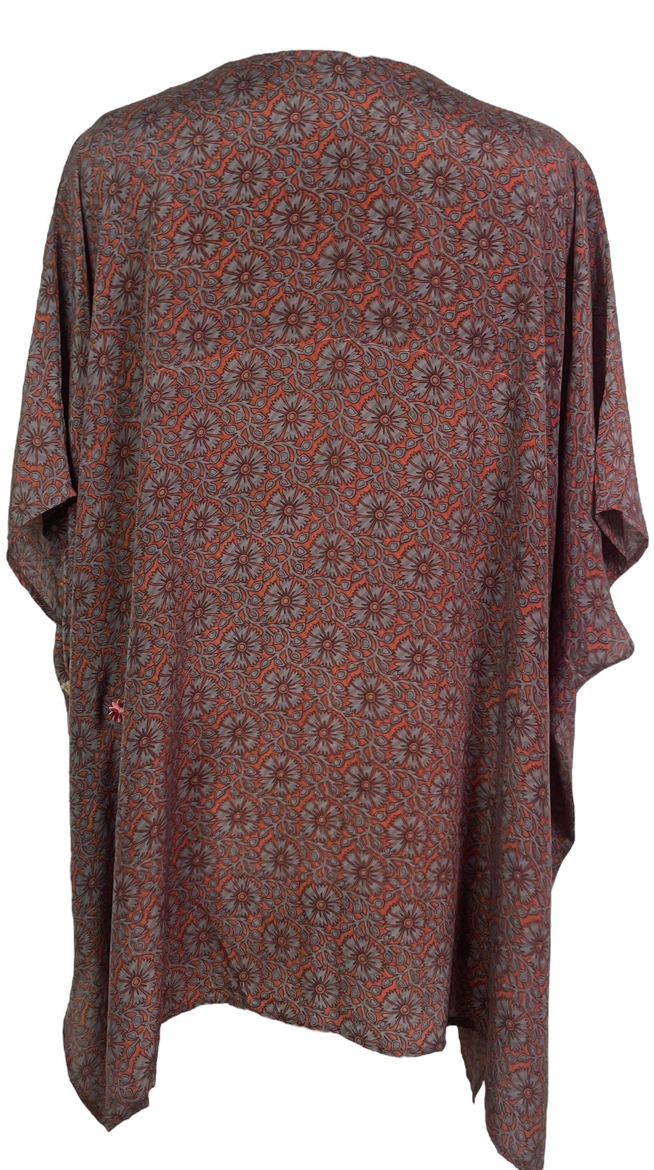 PRC7702 Avatar Pure Silk Short Kaftan Tunic with Slits