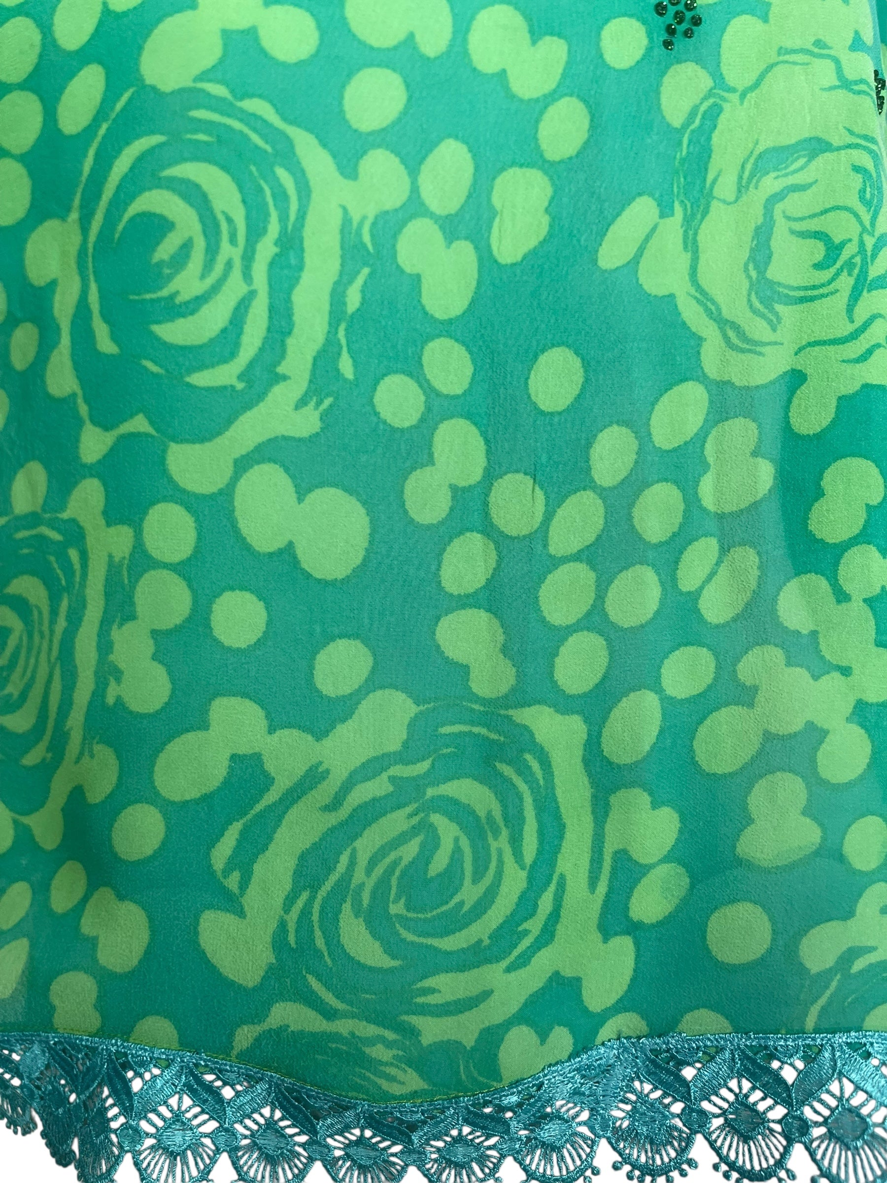 PRG5400 Sheer Avatar Pure Silk Side Slit Top