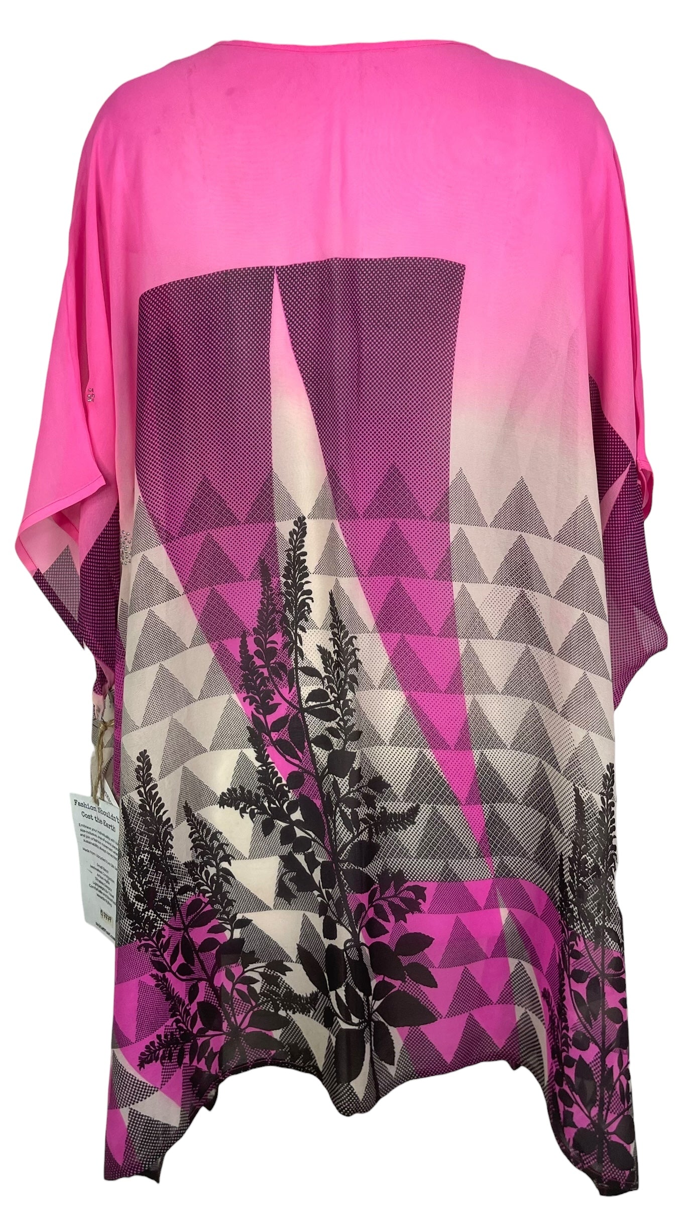 PREVIEW PRG7779 Sheer Avatar Pure Silk Short Kaftan Tunic with Slits