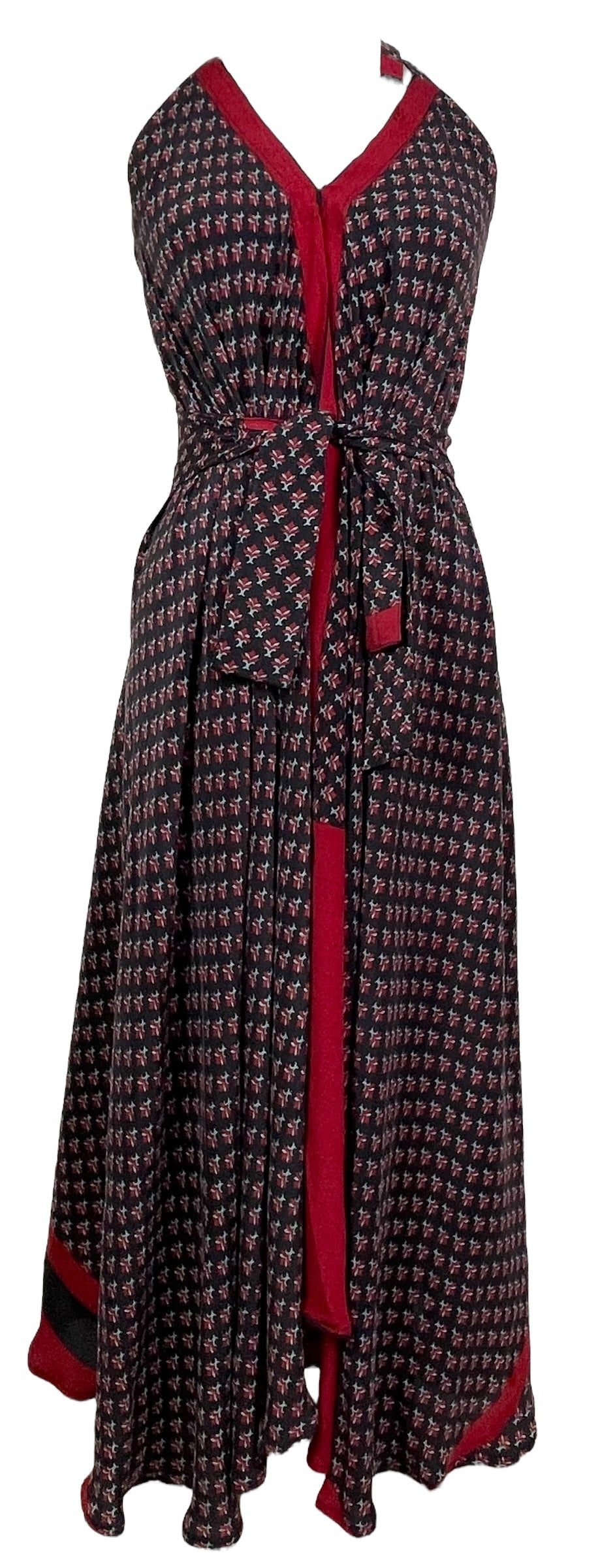 PRC7842 Avatar Pure Silk Maxi Dress with Belt