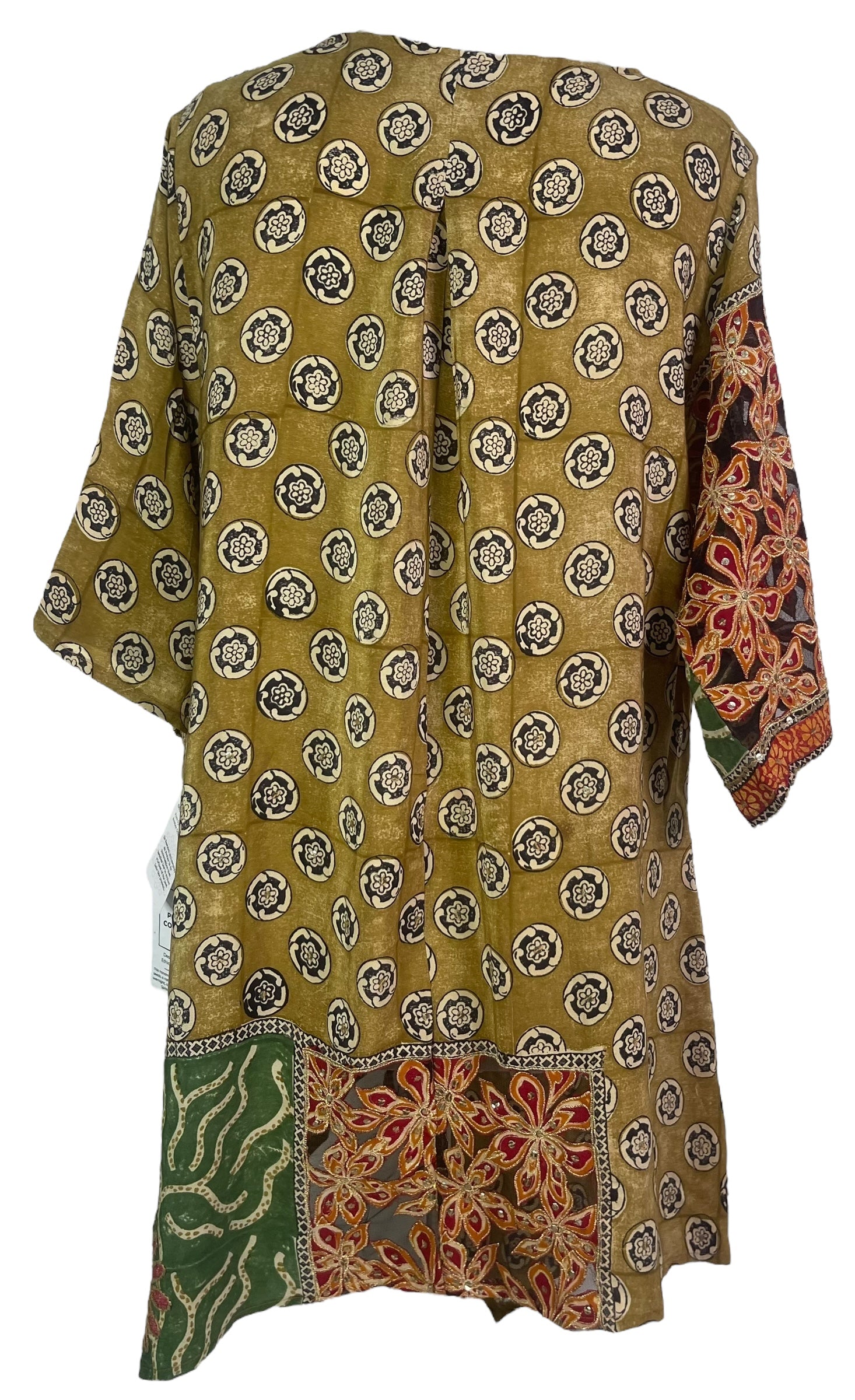 PRC7937 Avatar Pure Silk Self Pocket Tunic Dress