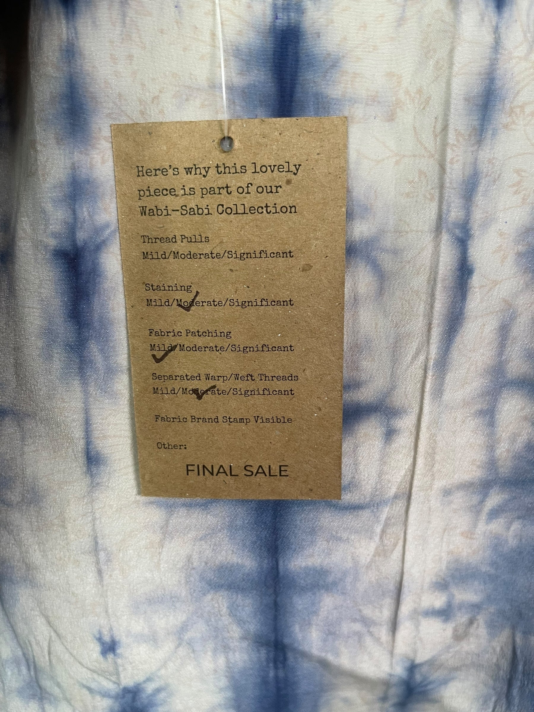 PRC8470 Wabi Sabi Pure Silk Long Tunic with Side Ties