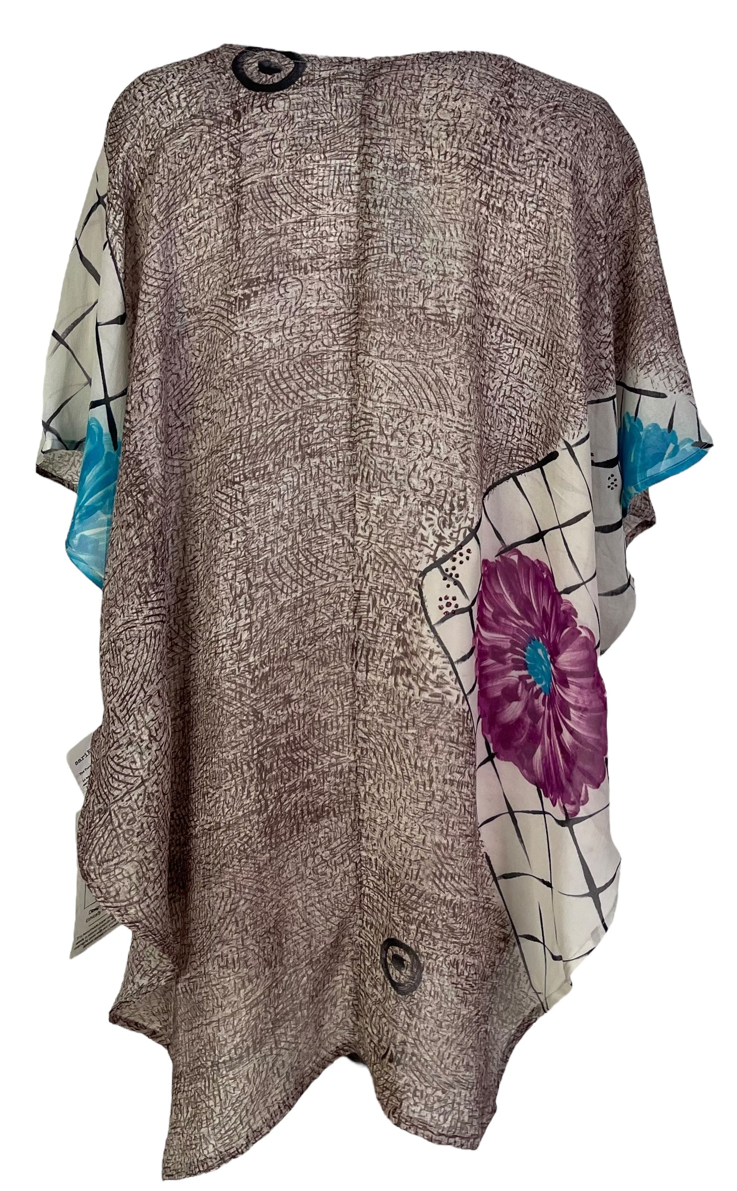 PRG6854 Sheer Wabi Sabi Pure Silk Waterfall Top