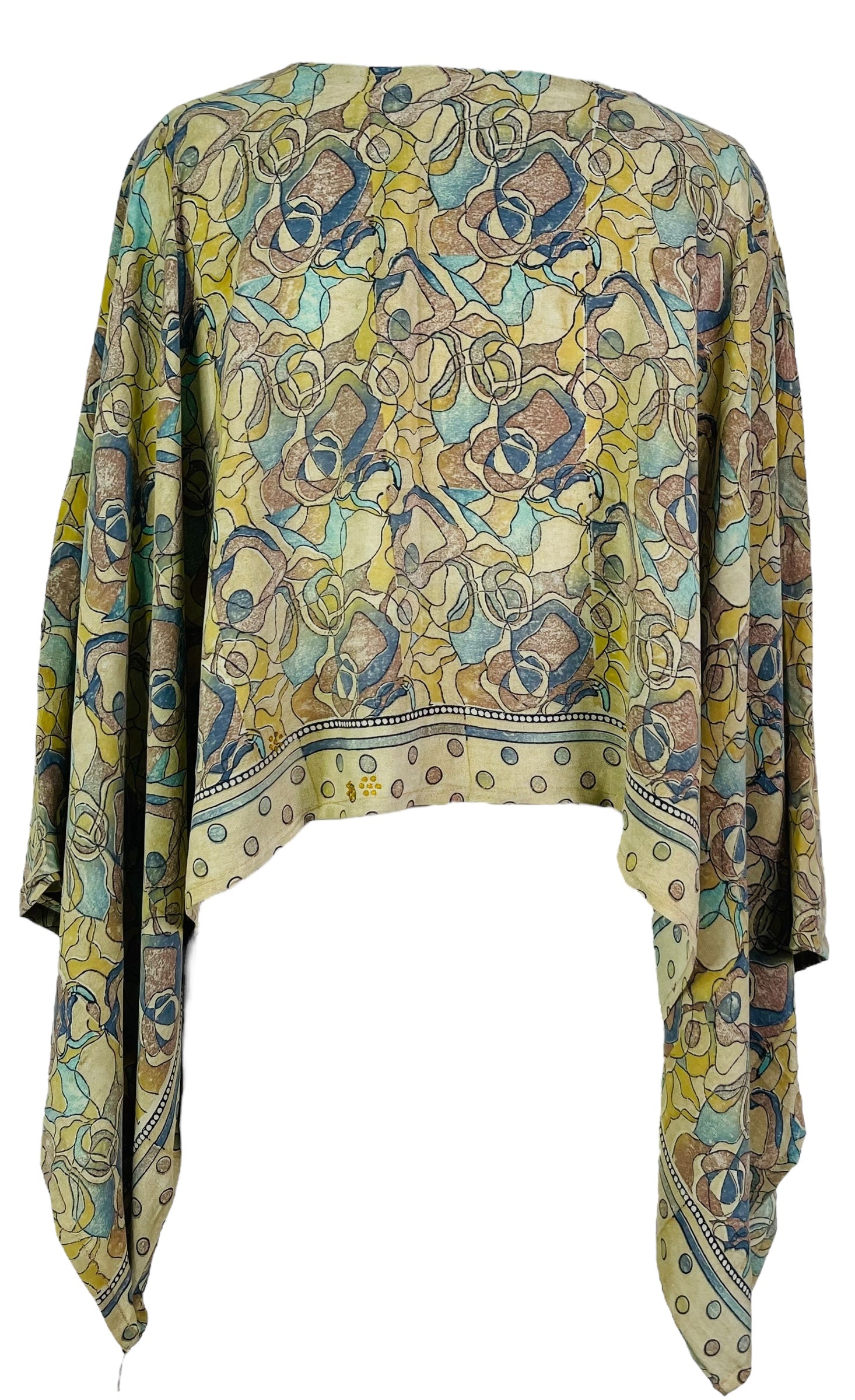 PRC7291 Avatar Pure Silk Kimono-Sleeved Top