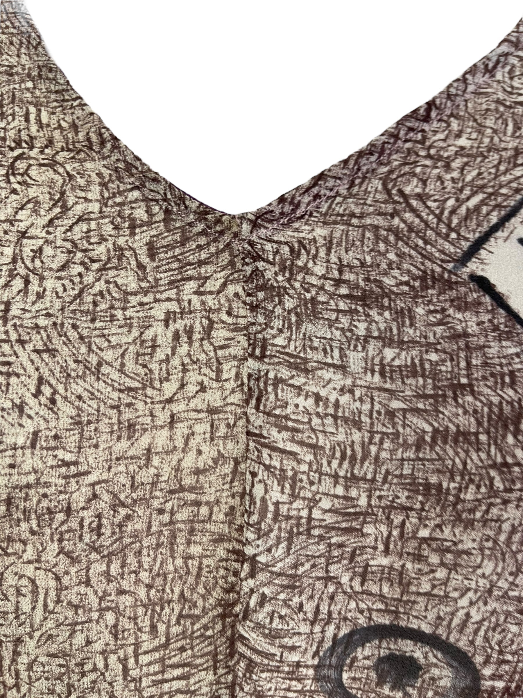 PRG6854 Sheer Wabi Sabi Pure Silk Waterfall Top