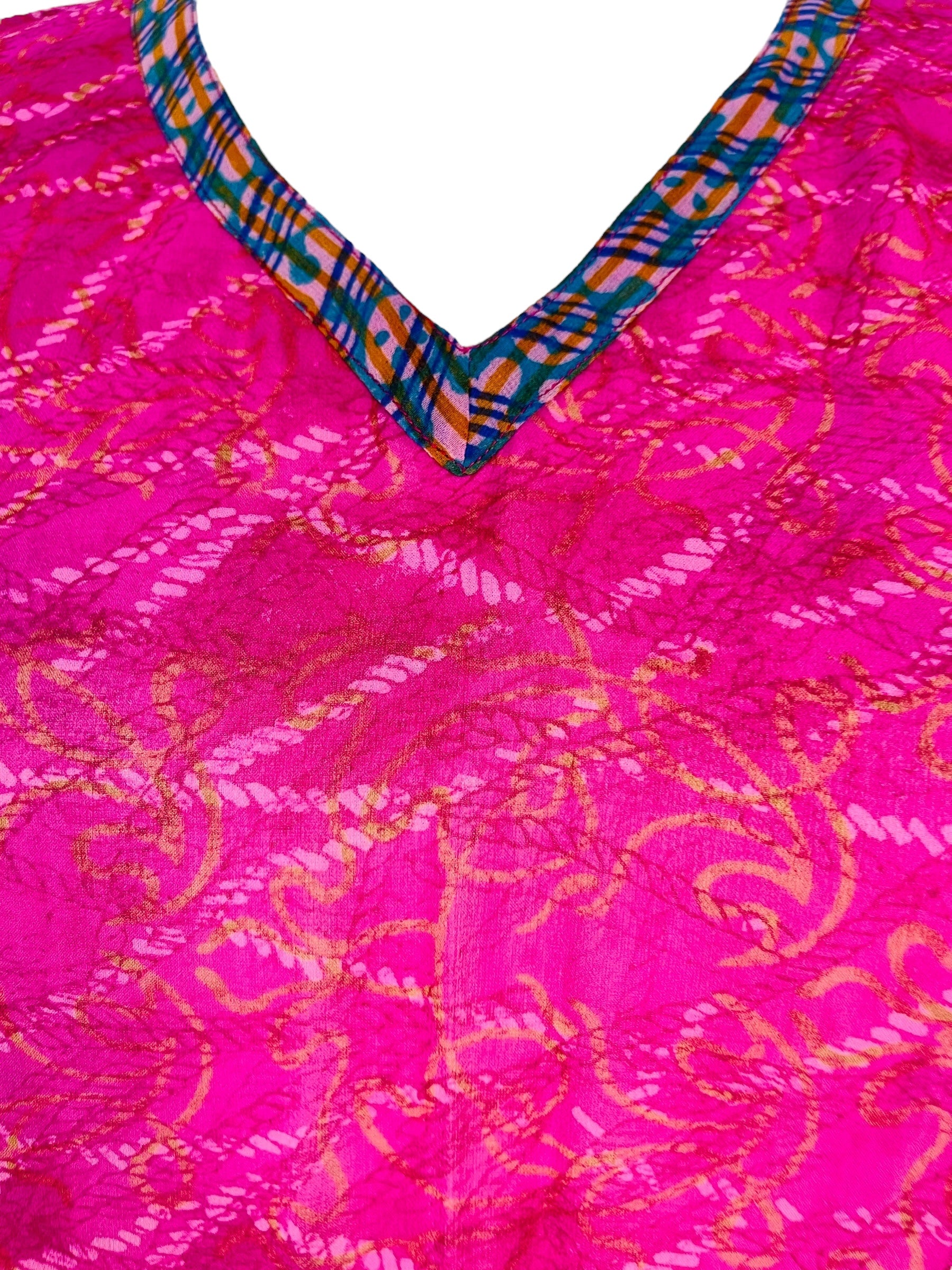 PRG7475 Sheer Avatar Pure Silk Midi Length Kaftan