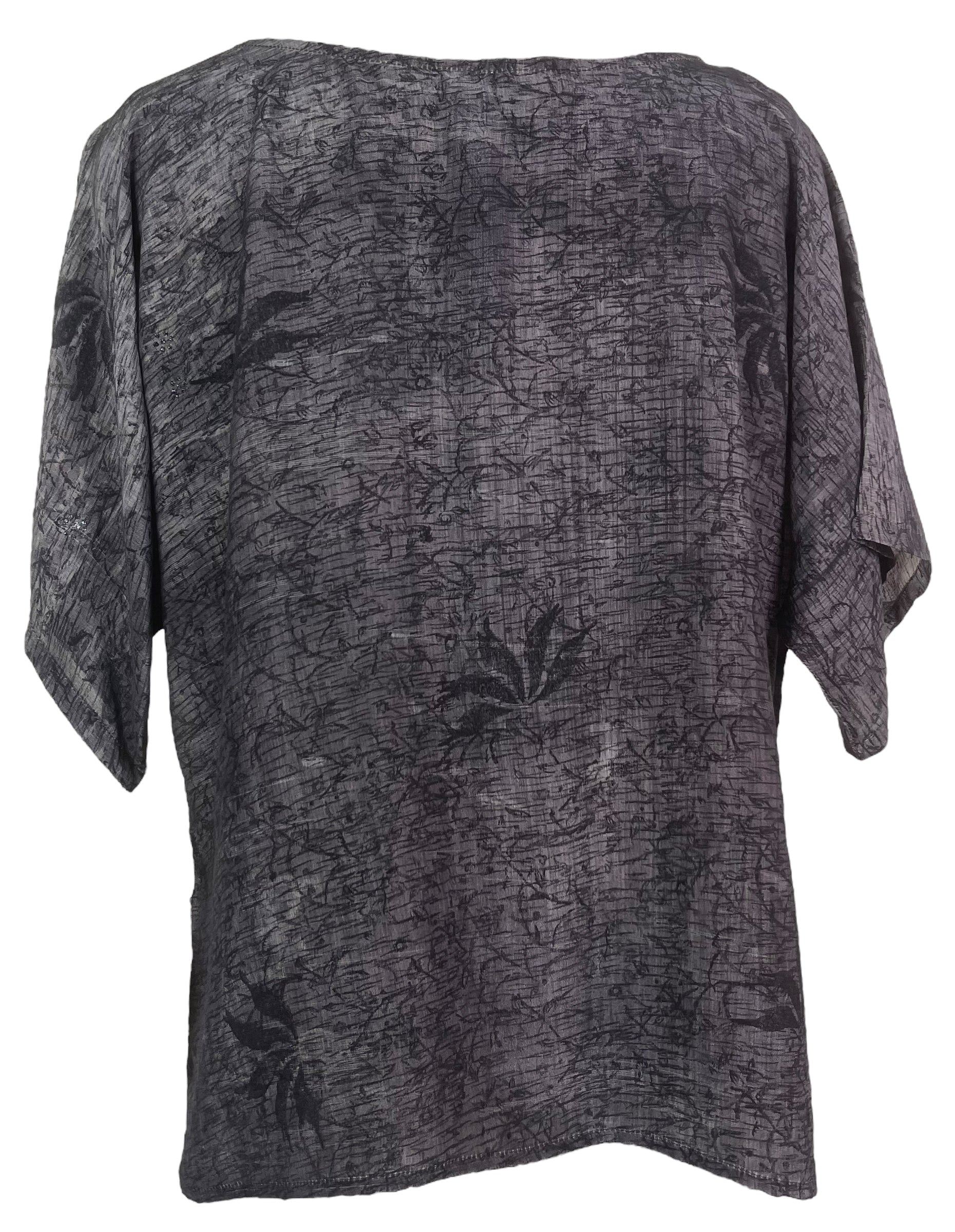 PRC8068 Avatar Pure Silk Side Slit Top