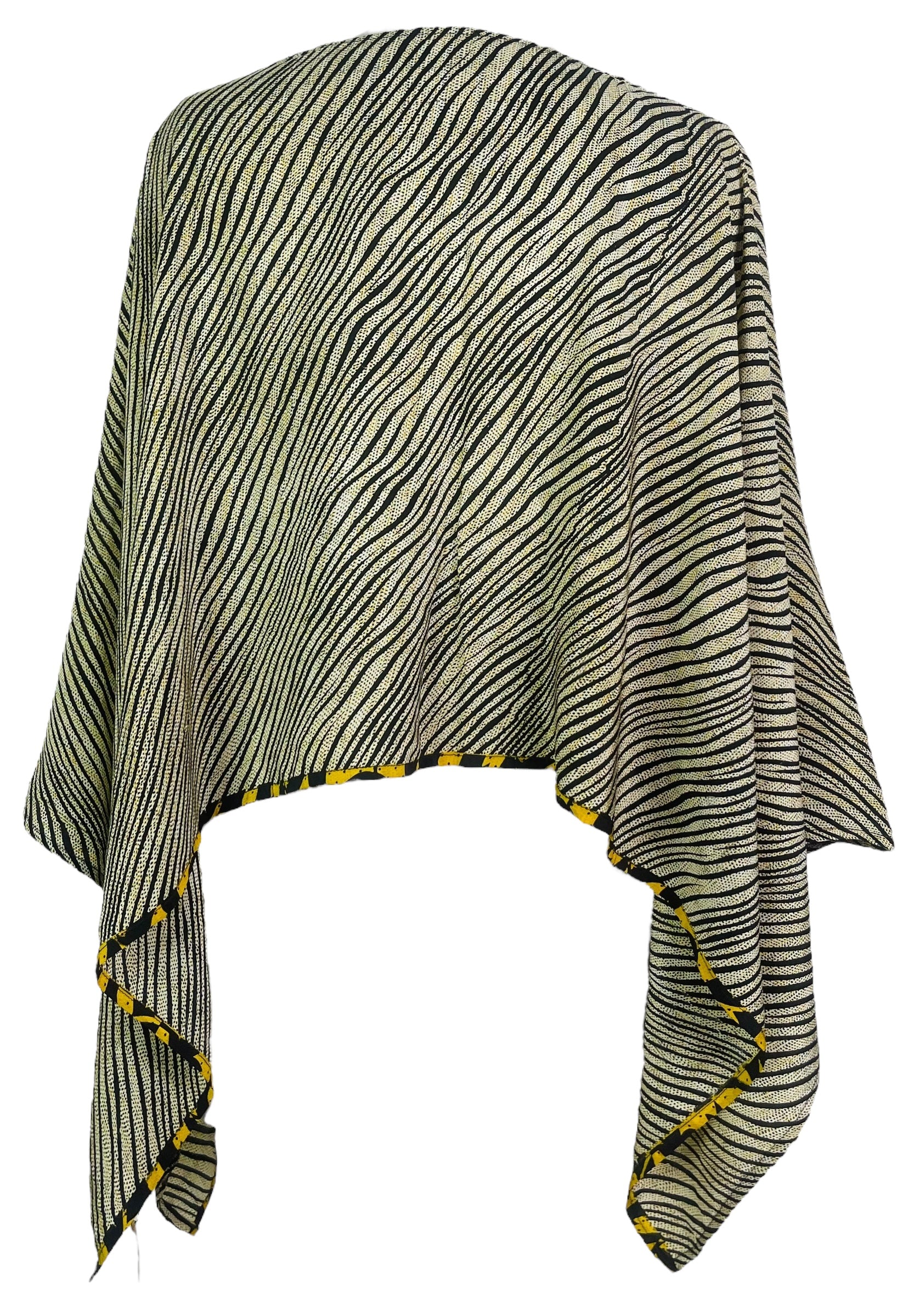 PREVIEW PRC7948 Avatar Pure Silk Capelet Poncho by DECEMBER2025 – Handmade ethical Poncho from sariKNOTsari using upcycled silk. Designed in Canada for travel and slow fashion, loved from Toronto to LA to Sydney.