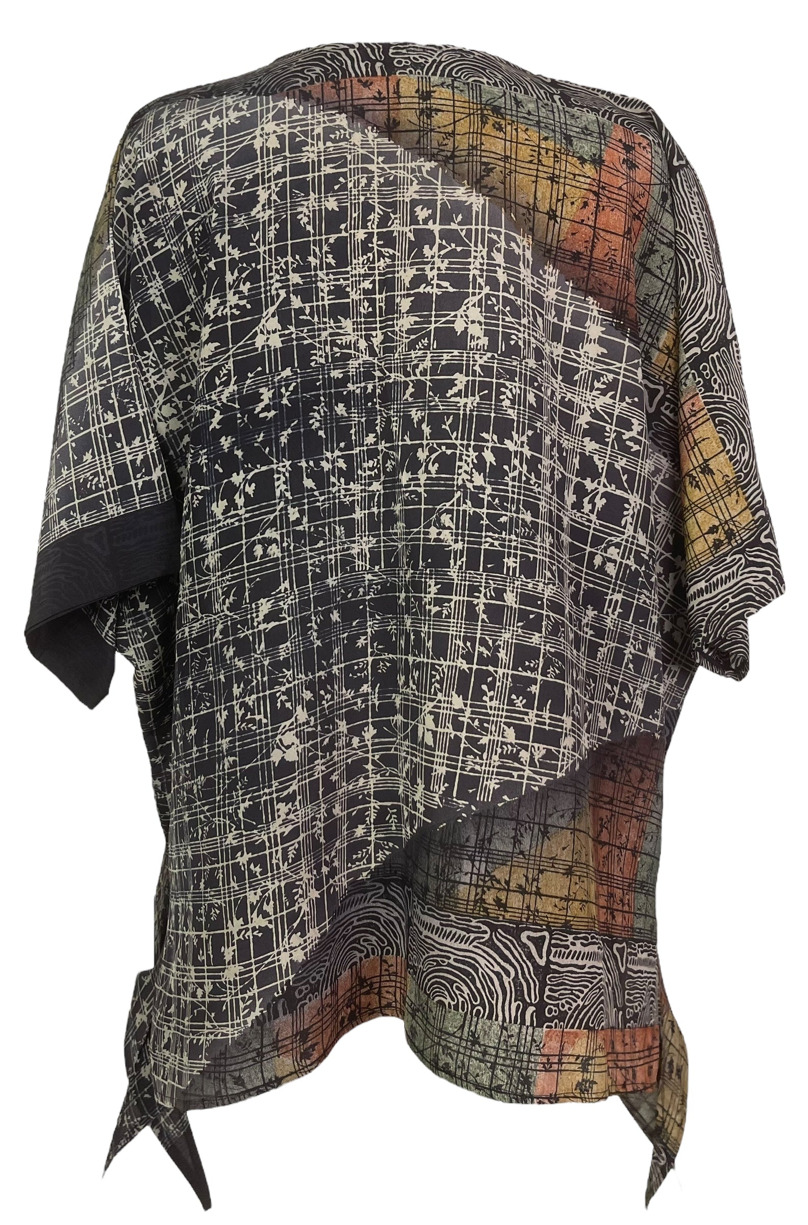 PRC8074 Avatar Pure Silk Long Tunic with Side Ties