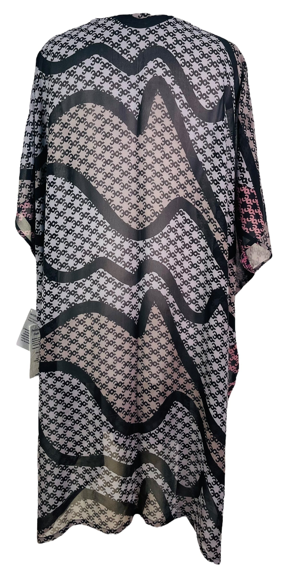 PRG7339 Sheer Wabi Sabi Pure Silk Midi Length Kaftan