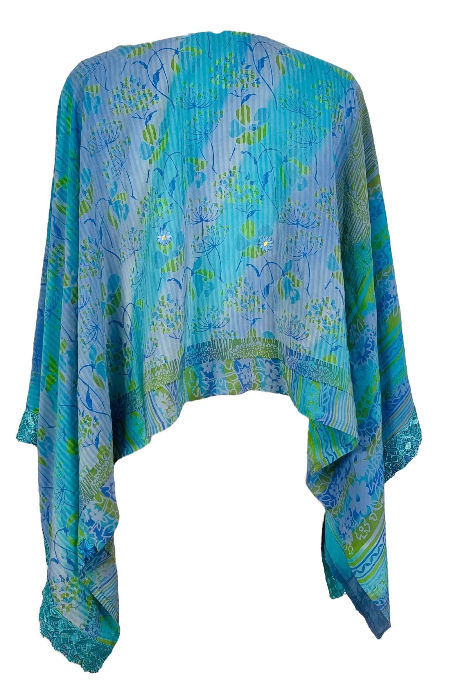 PRC7519 Avatar Pure Silk Capelet Poncho
