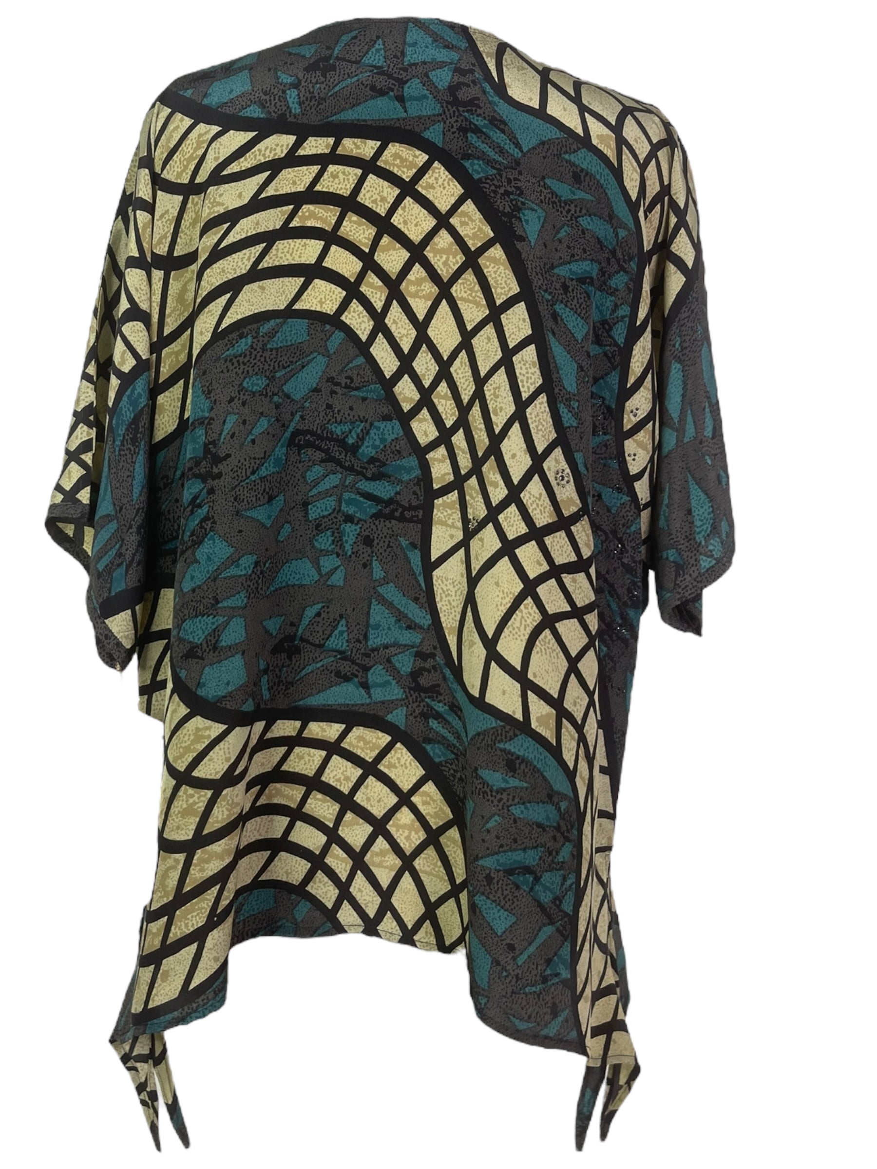 PRC8211 Avatar Pure Silk Long Tunic with Side Ties