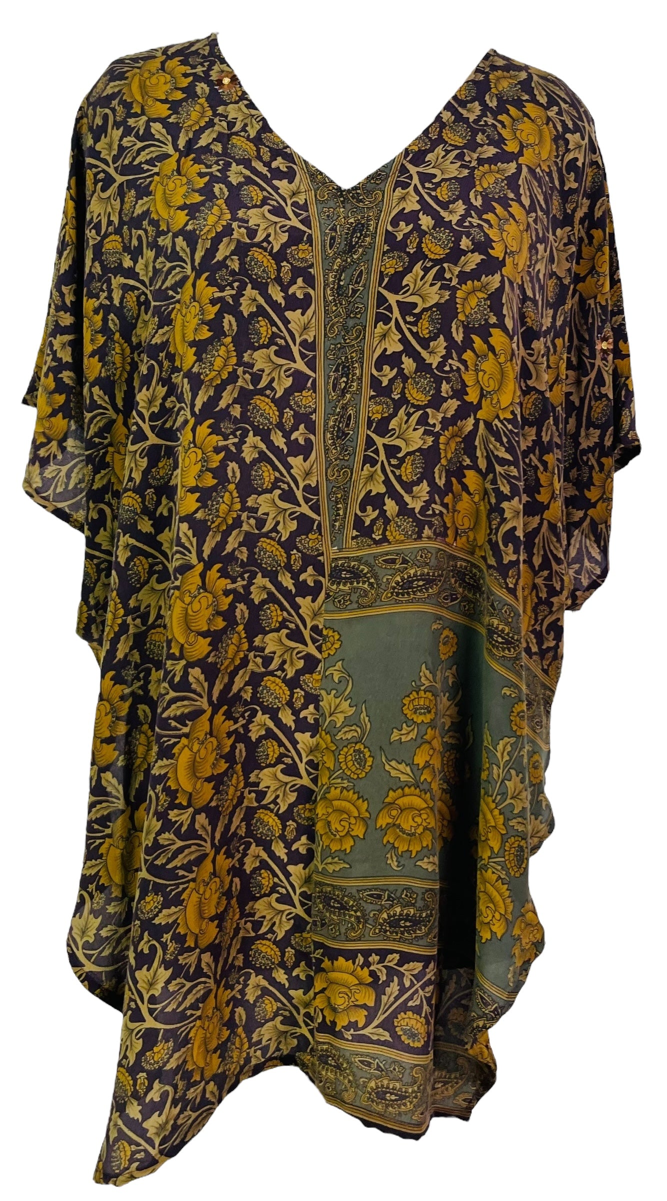 PRG6304 Sheer Avatar Pure Silk Waterfall Top