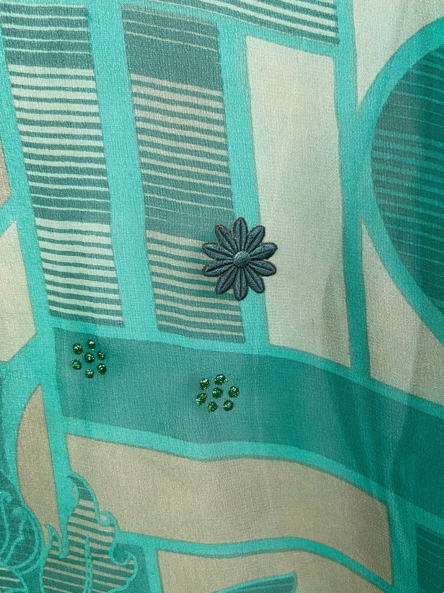 PRG8047 Sheer Avatar Pure Silk Long Tunic with Side Ties