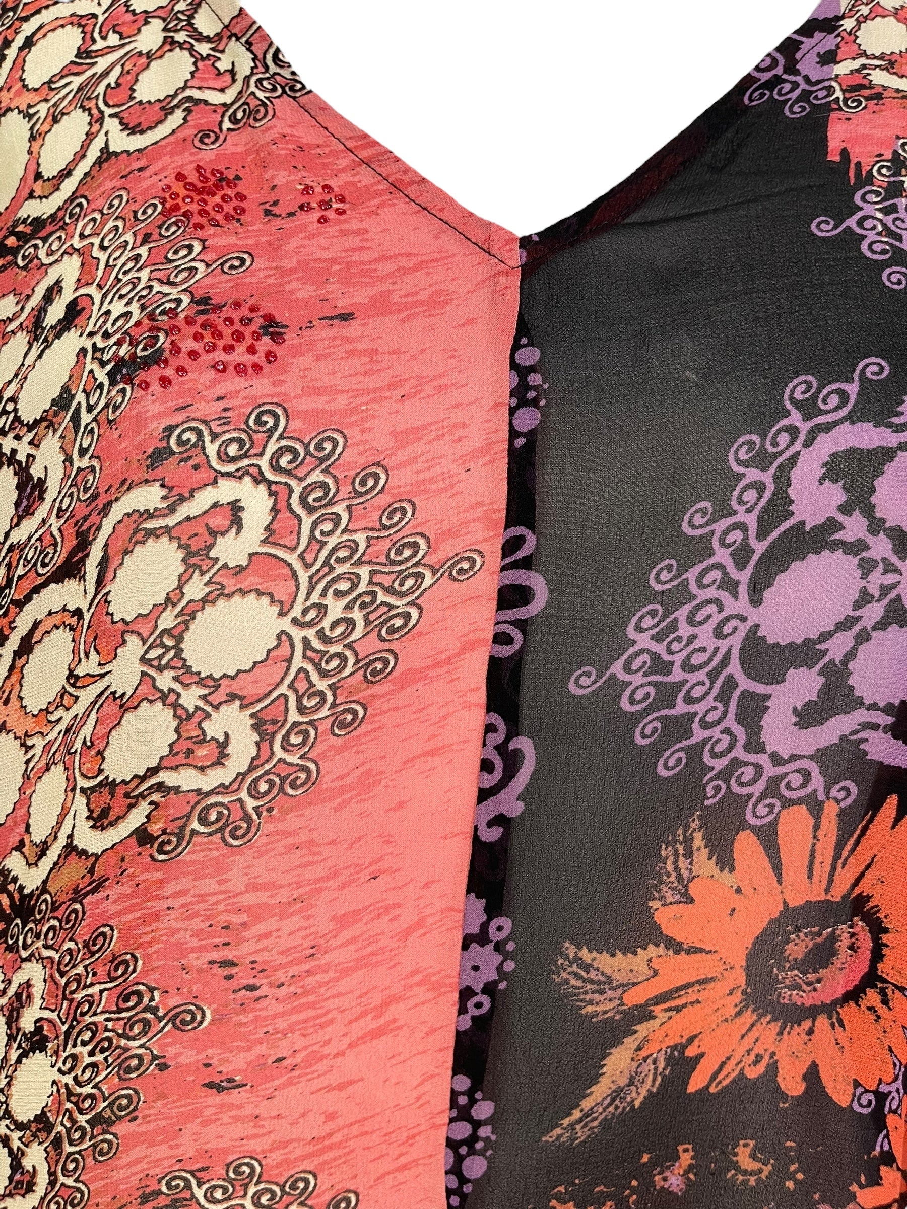 PRG7054 Sheer Avatar Pure Silk Waterfall Top by sariKNOTsari – Handmade ethical Waterfall Top from sariKNOTsari using upcycled silk. Designed in Canada for travel and slow fashion, loved from Toronto to LA to Sydney. Featuring Zsiska, Bryn Walker and Artisan Leather coats by Rejean Pepin, Pepin designs