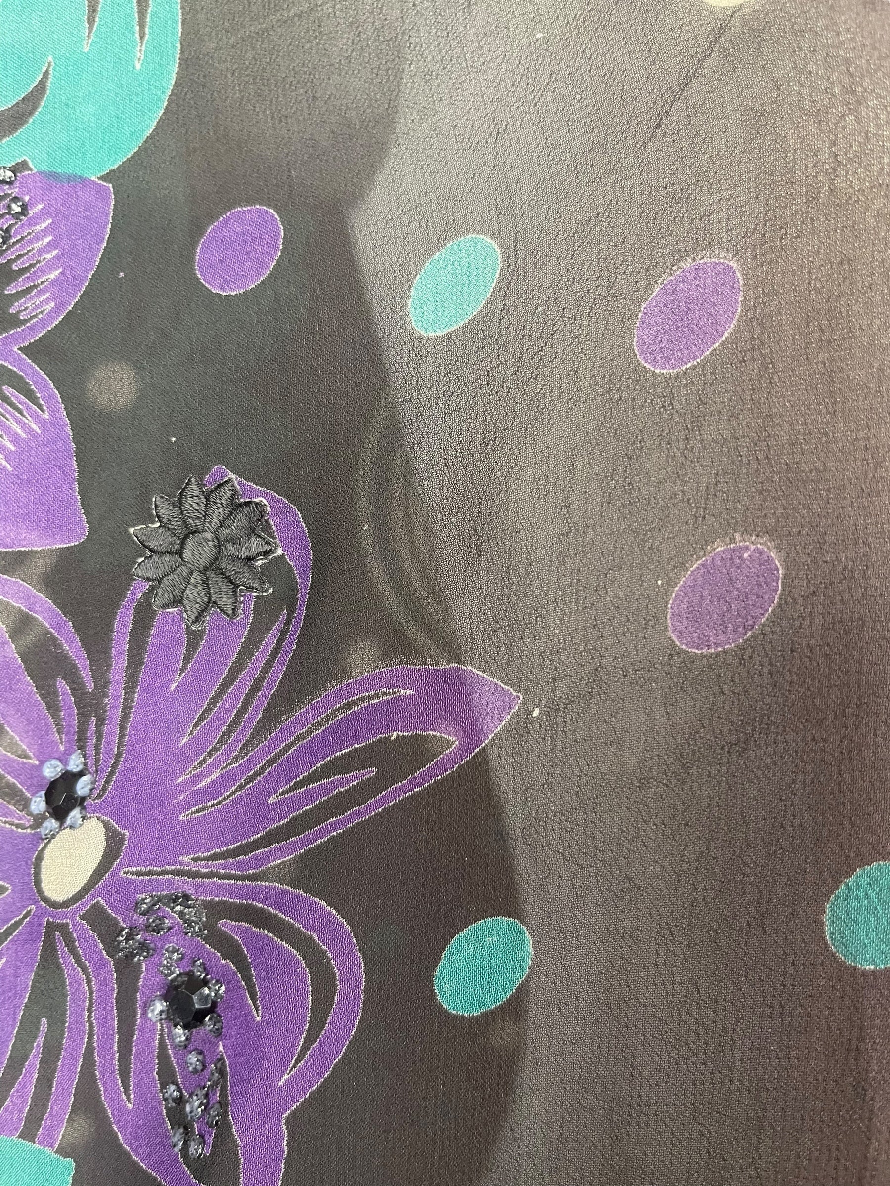 PRG7358 Sheer Wabi Sabi Pure Silk Short Kaftan Tunic Without Slits