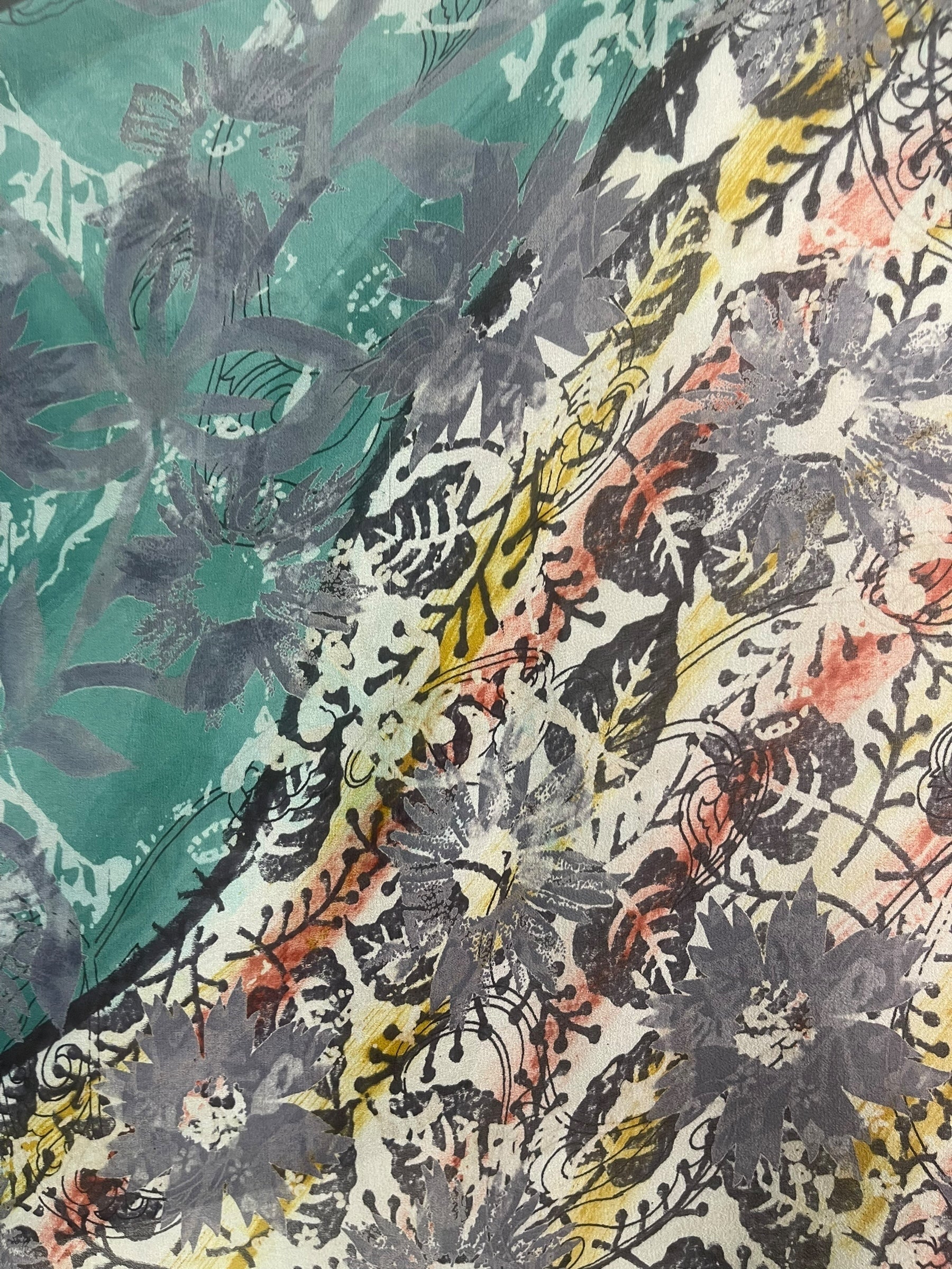 PRG8521 Sheer Wabi Sabi Pure Silk Kimono-Sleeved Top