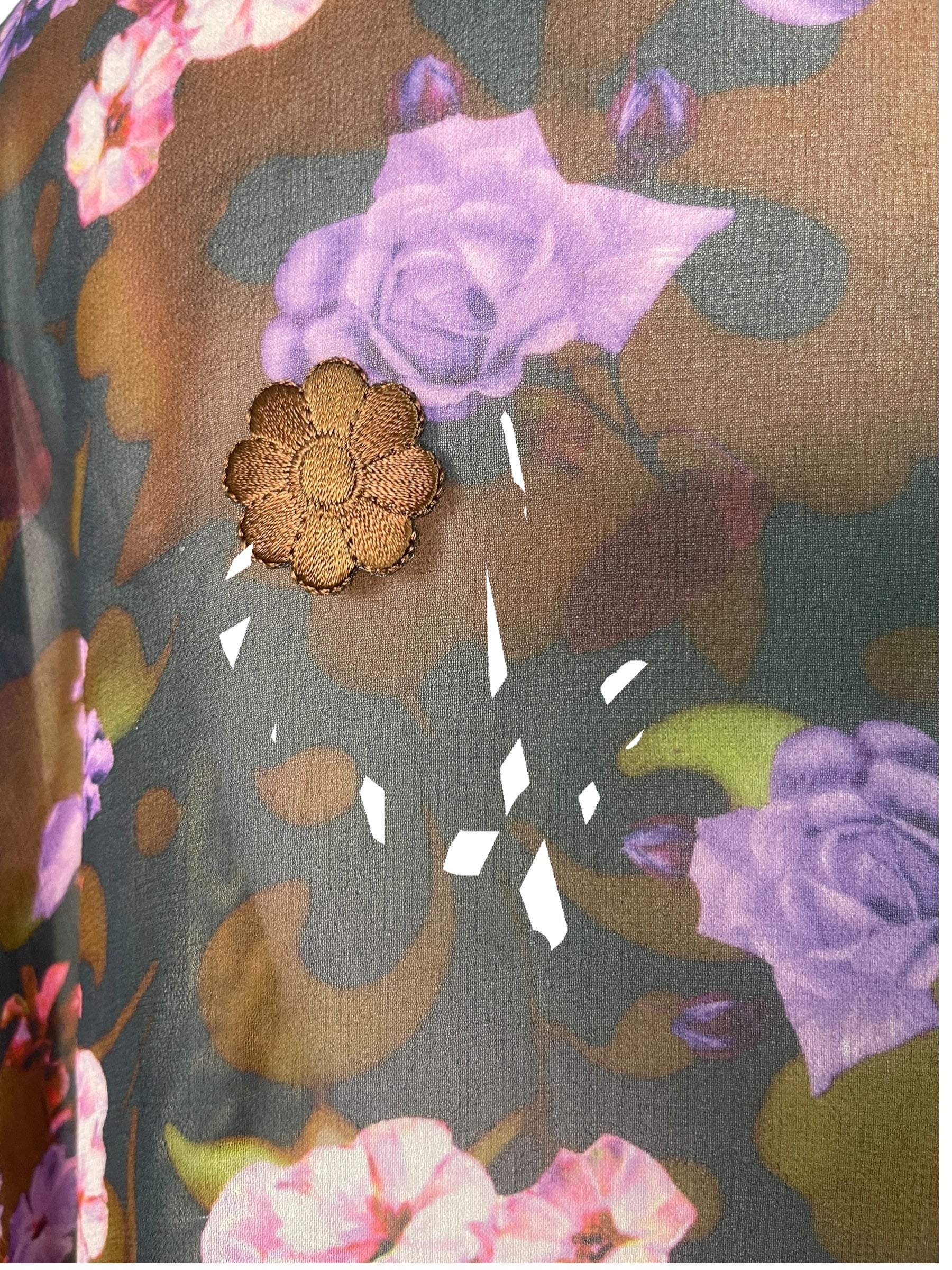 PRG8577 Sheer Avatar Pure Silk Midi Length Kaftan