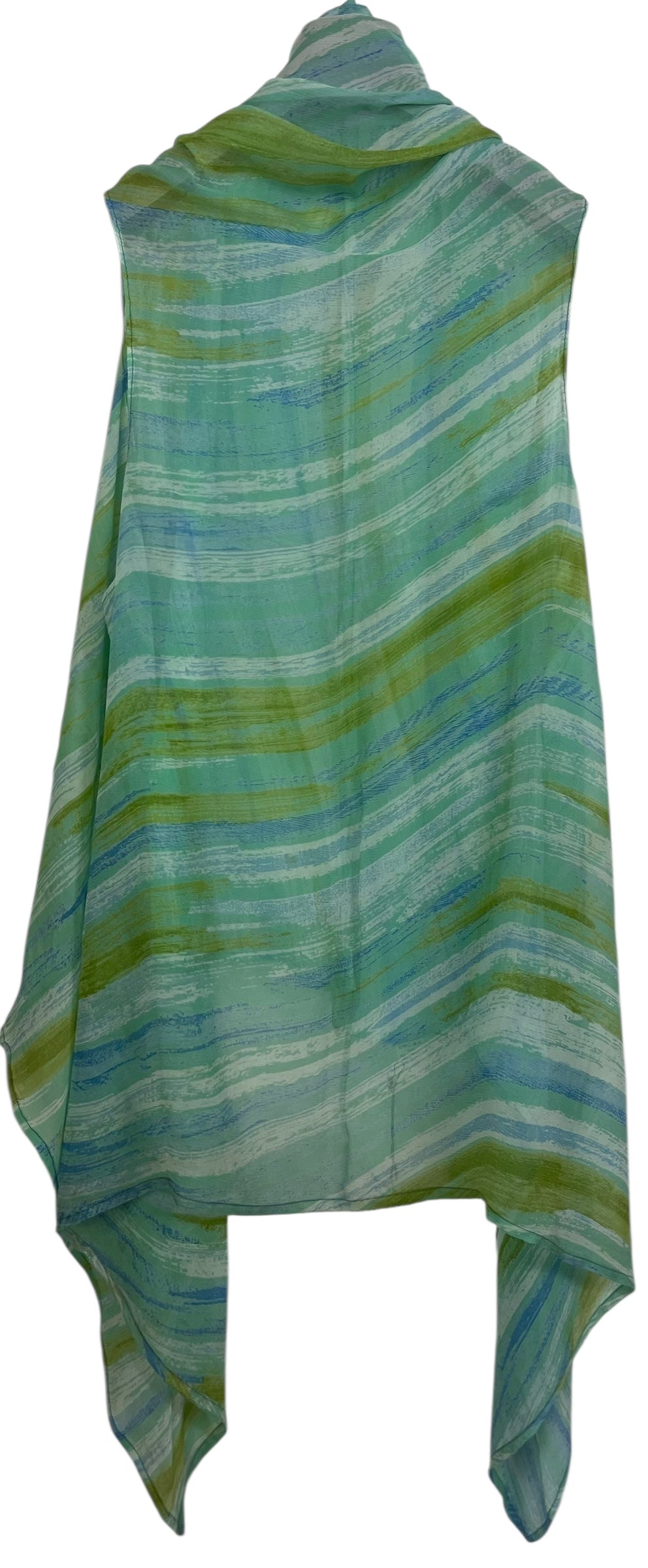 PREVIEW PCH8729 Avatar Very Sheer Pure Silk Versatile Vest by MARCH2026 – Handmade ethical Vest from sariKNOTsari using upcycled silk. Designed in Canada for travel and slow fashion, loved from Toronto to LA to Sydney.