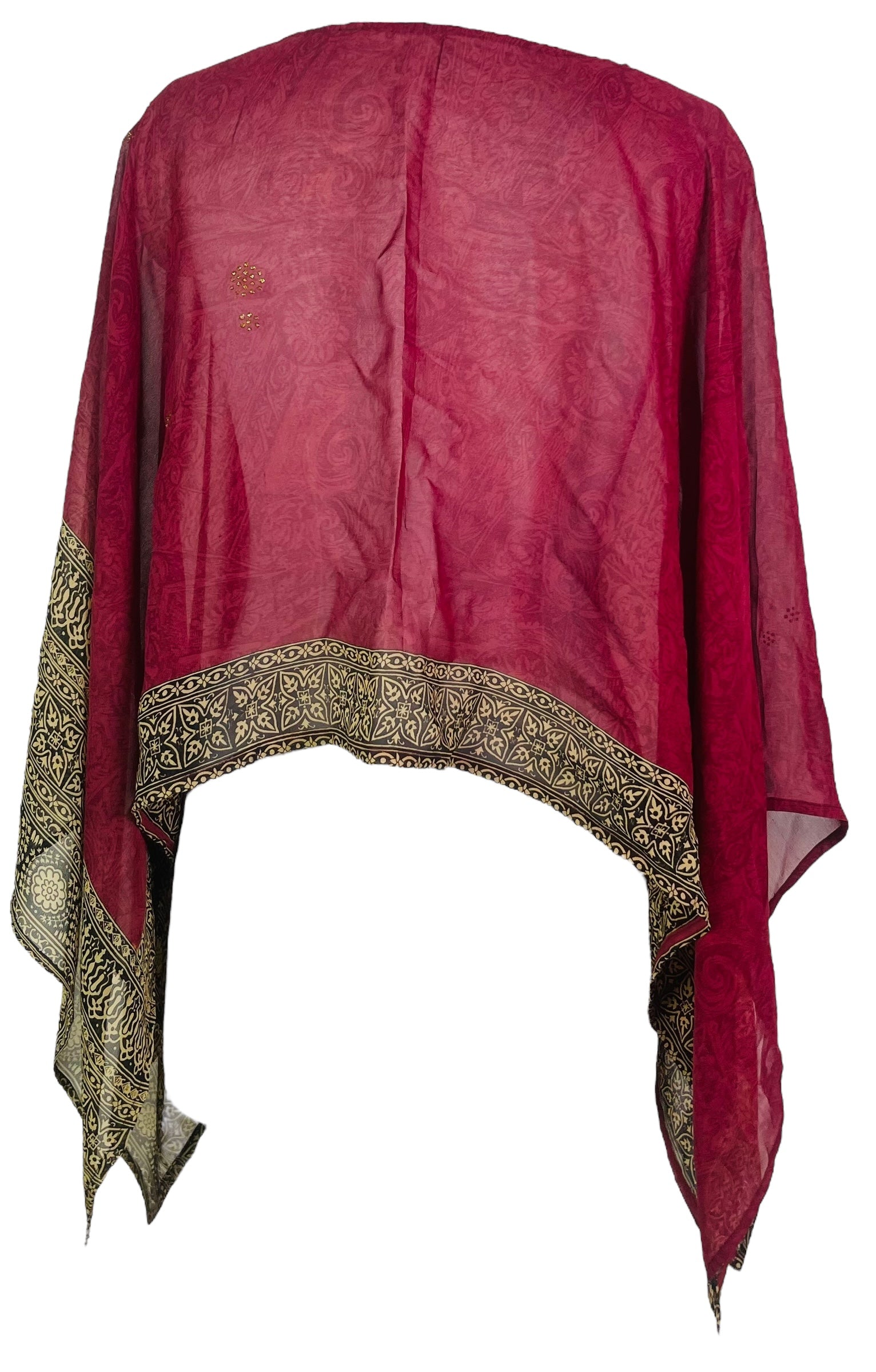 PRG7863 Sheer Avatar Pure Silk Capelet Poncho