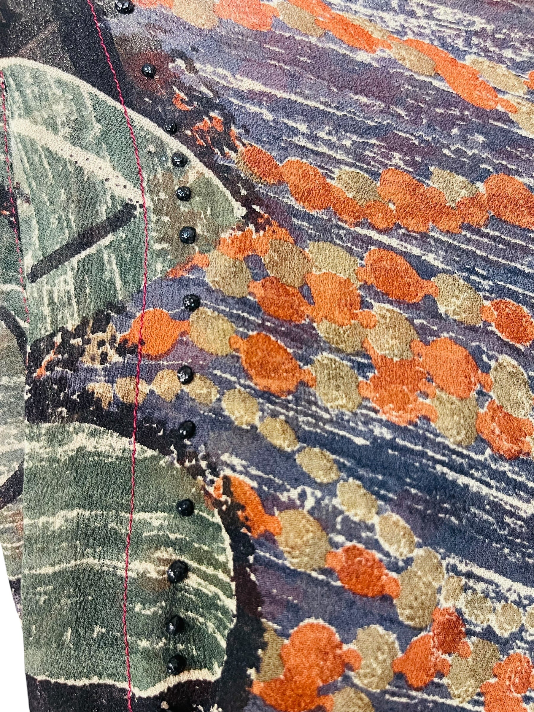 PRG7535 Sheer Avatar Pure Silk Side Slit Top