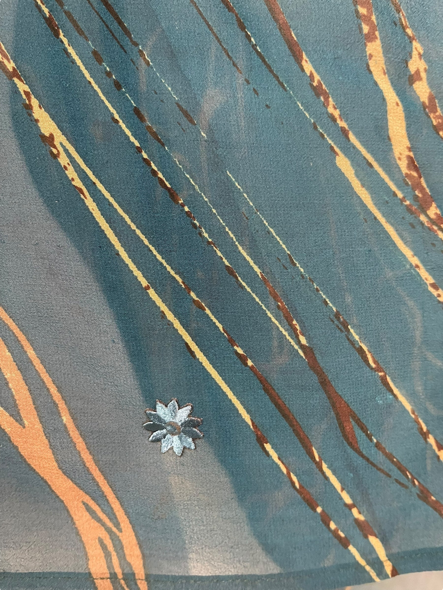 PREVIEW PRG7996 Sheer Pure Silk Wabi Sabi Capelet Poncho by DECEMBER2025 – Handmade ethical Poncho from sariKNOTsari using upcycled silk. Designed in Canada for travel and slow fashion, loved from Toronto to LA to Sydney.