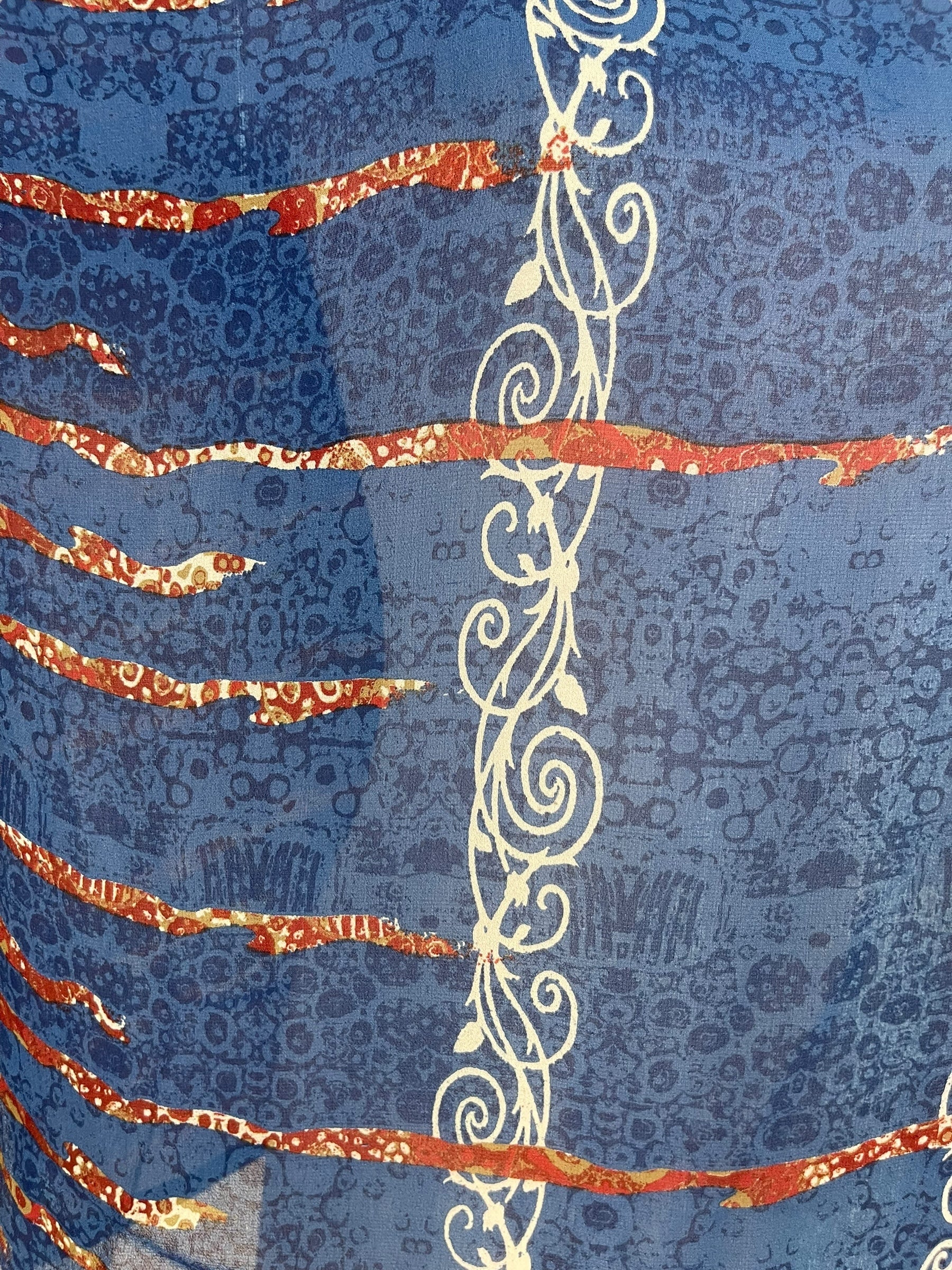 PRG6412 Sheer Wabi Sabi Pure Silk Side Slit Top