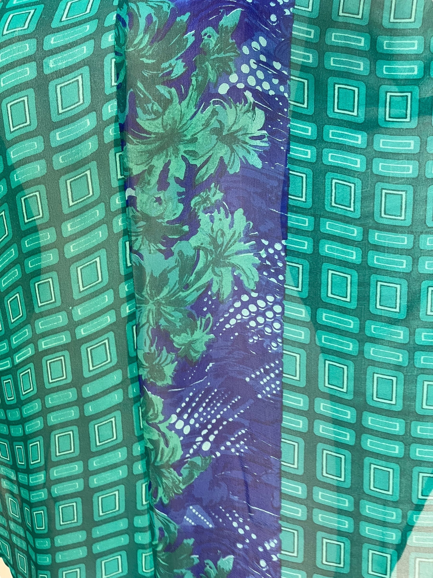 PRG7046 Sheer Sheer Avatar Pure Silk Waterfall Top