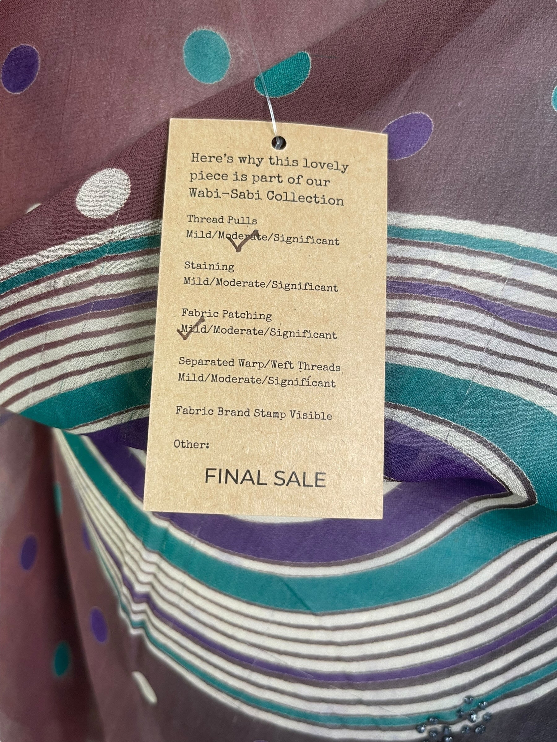 PRG7358 Sheer Wabi Sabi Pure Silk Short Kaftan Tunic Without Slits