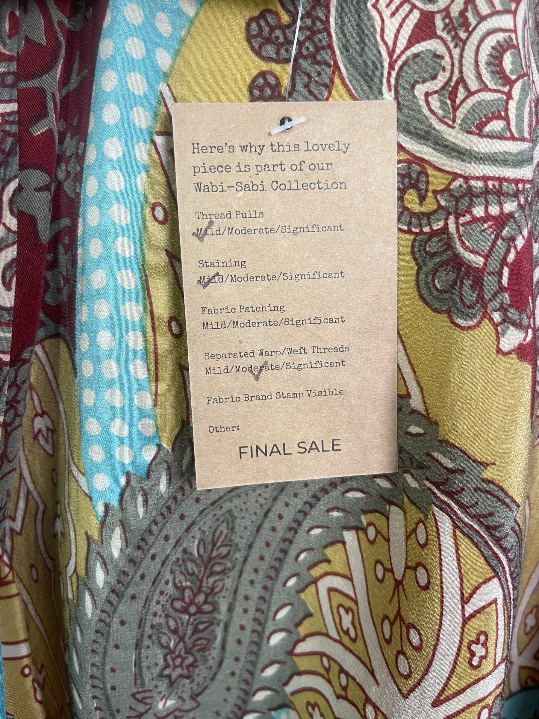 PRC8490 Wabi Sabi Pure Silk Kimono-Sleeved Top