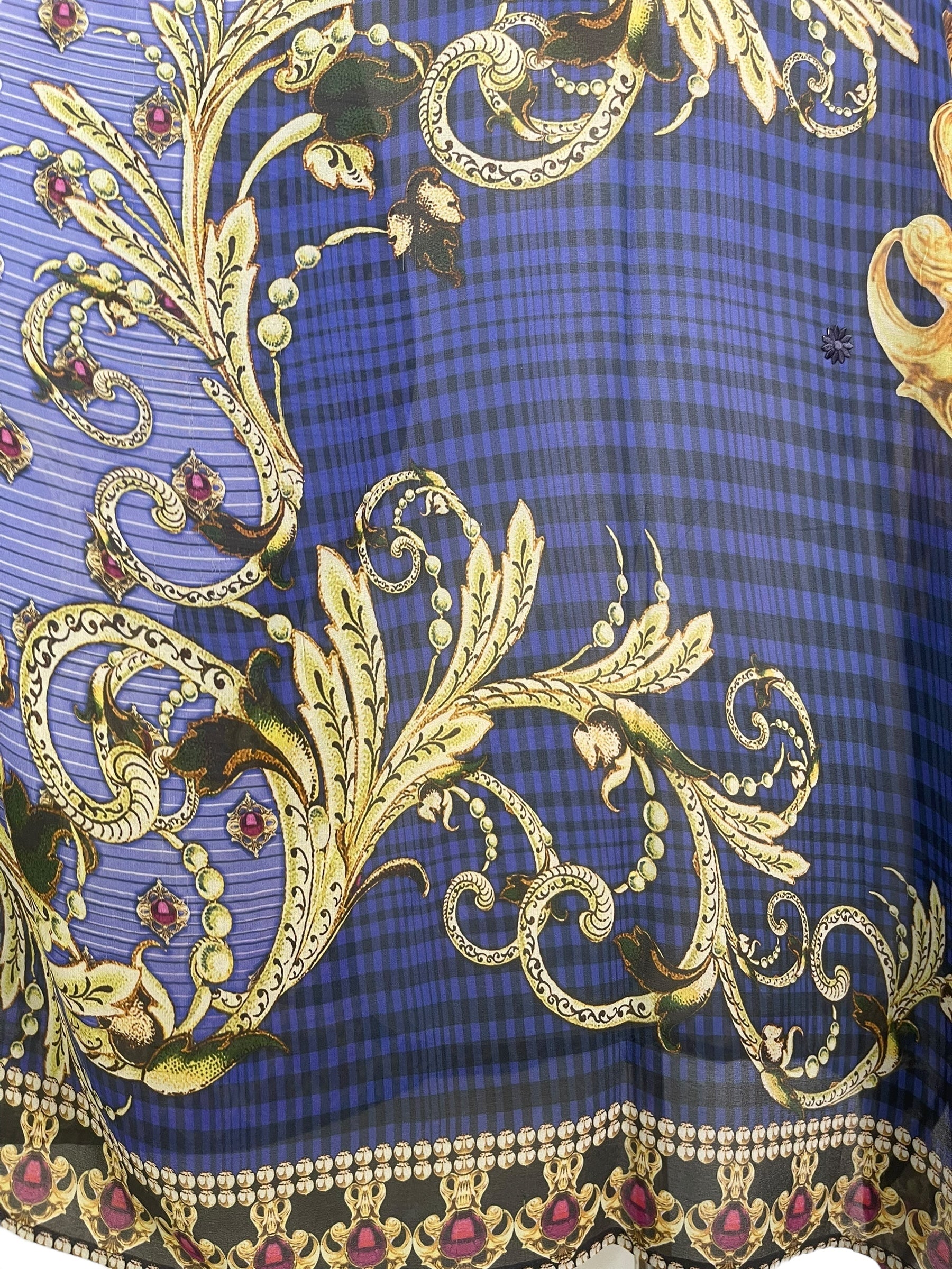 PRG8041 Sheer Wabi Sabi Pure Silk Short Kaftan Tunic with Slits