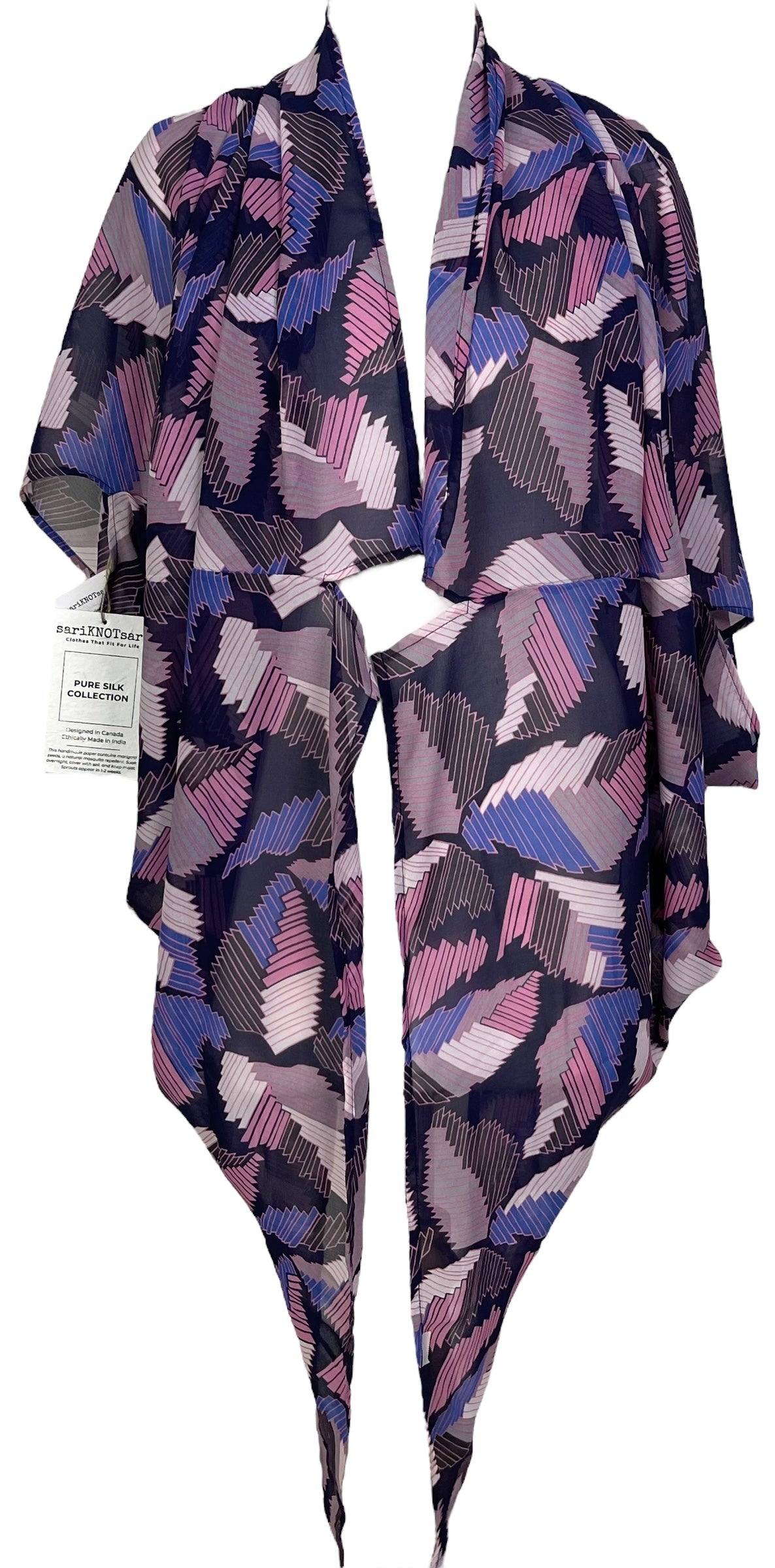 PRG7044 Sheer Avatar Pure Silk Cardigan