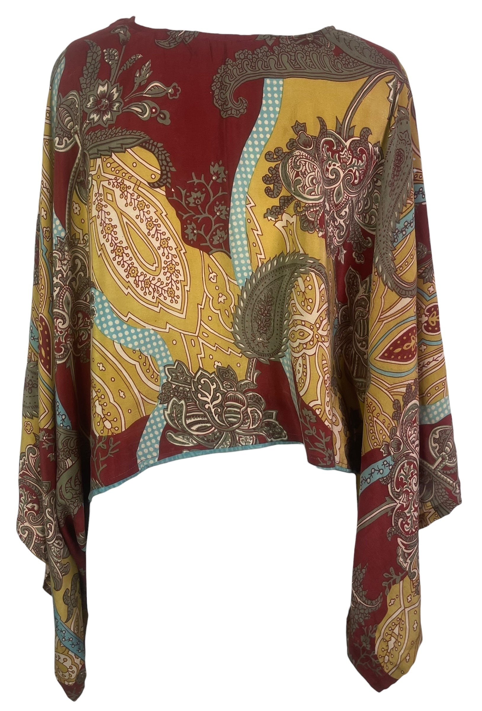 PREVIEW PRC8490 Wabi Sabi Pure Silk Kimono-Sleeved Top