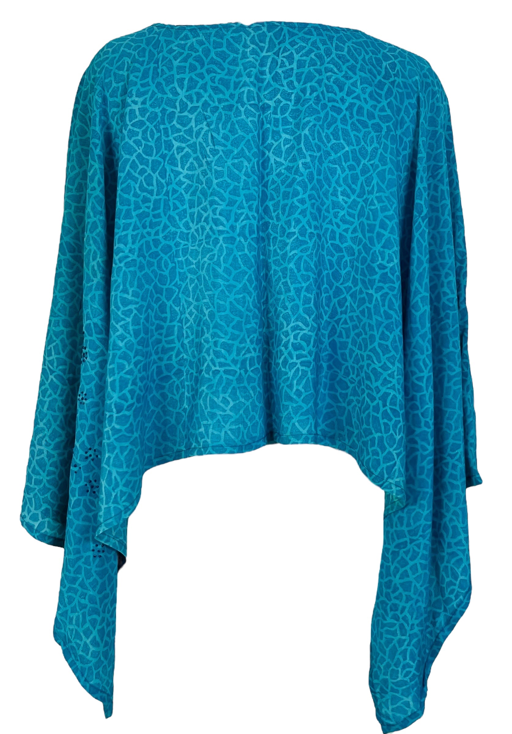 PRC7418 Pure Silk Wabi Sabi Capelet Poncho