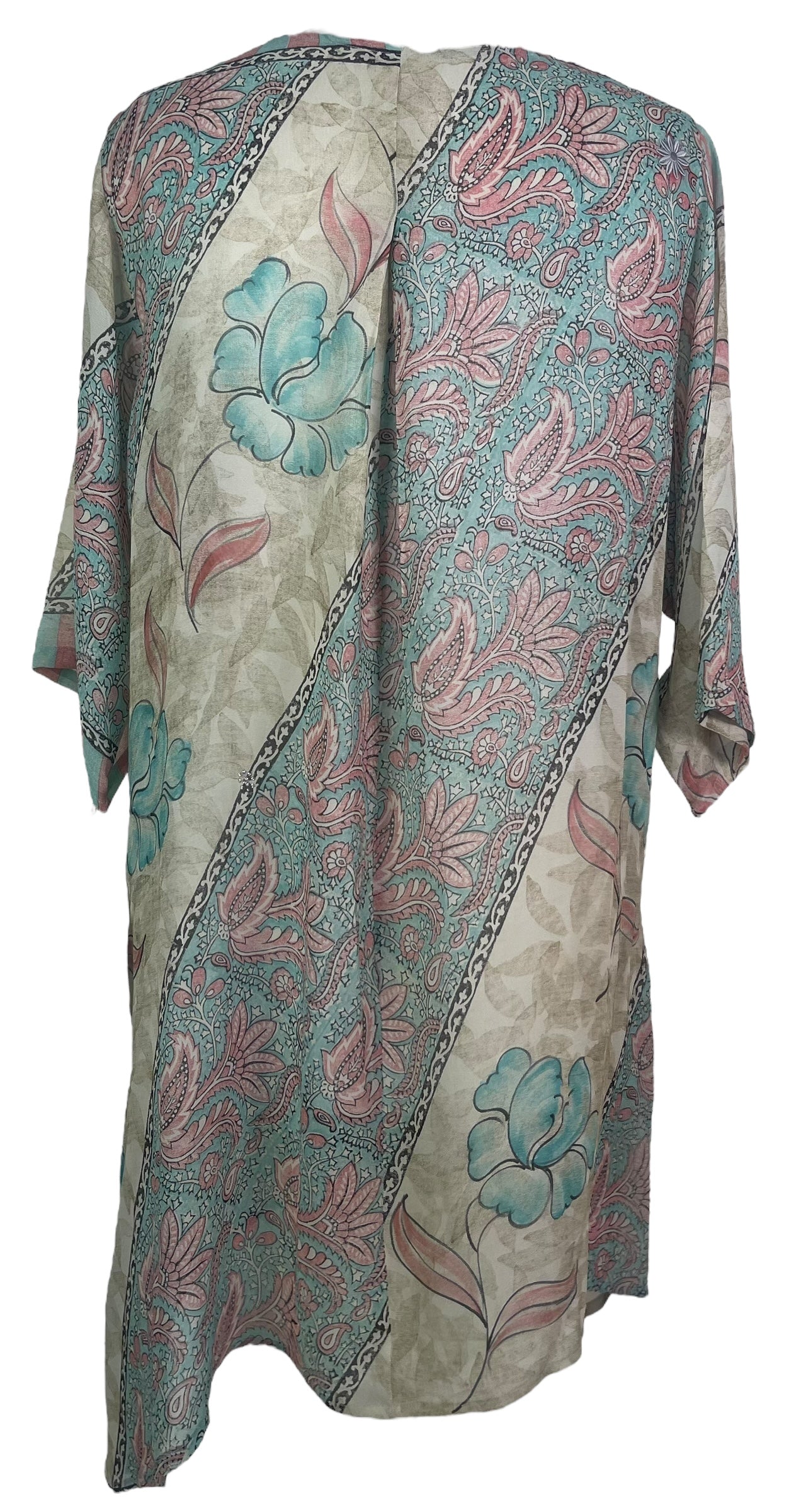 PRG7953 Sheer Avatar Pure Silk Self Pocket Tunic Dress