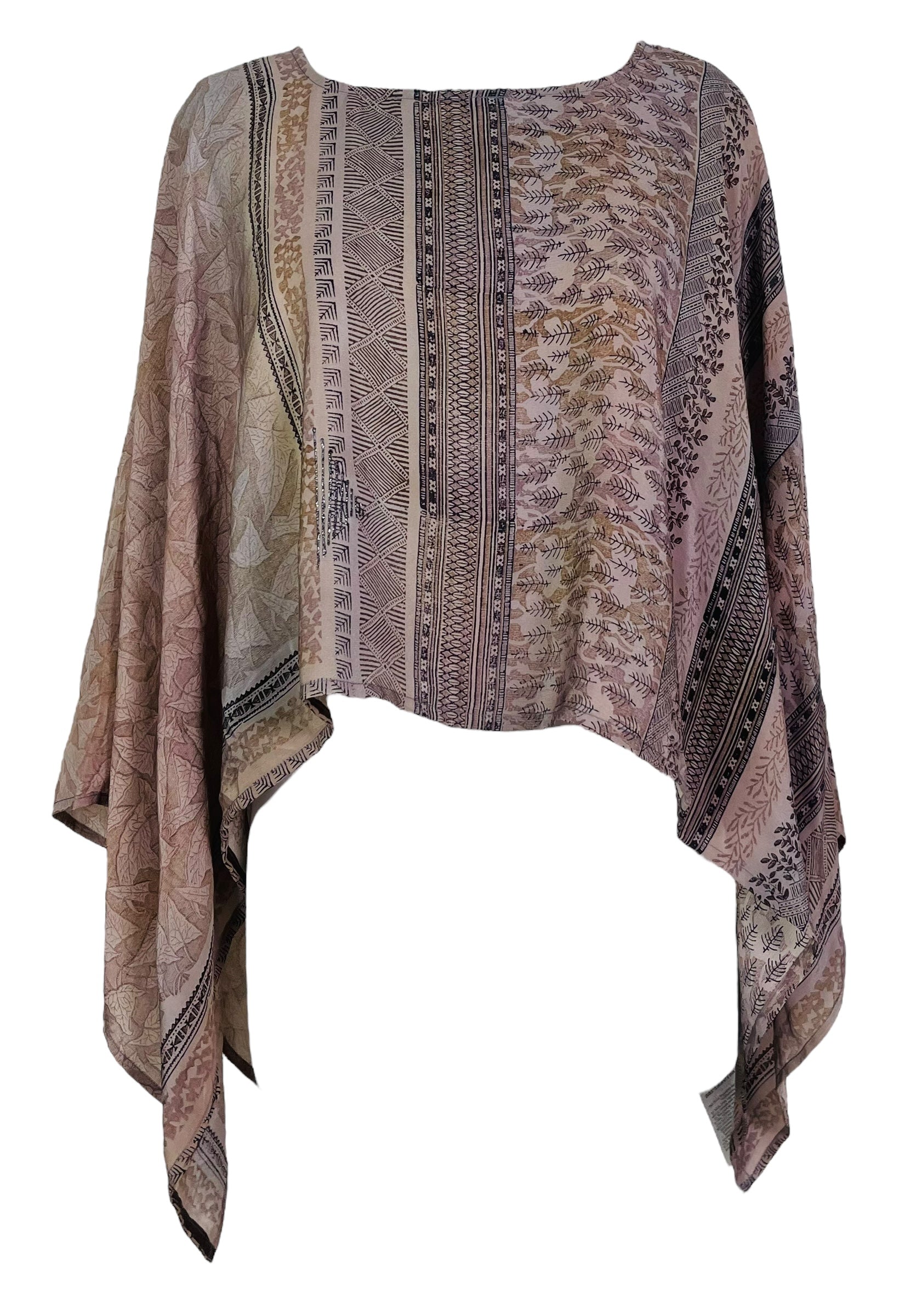 PRC7703 Avatar Pure Silk Capelet Poncho