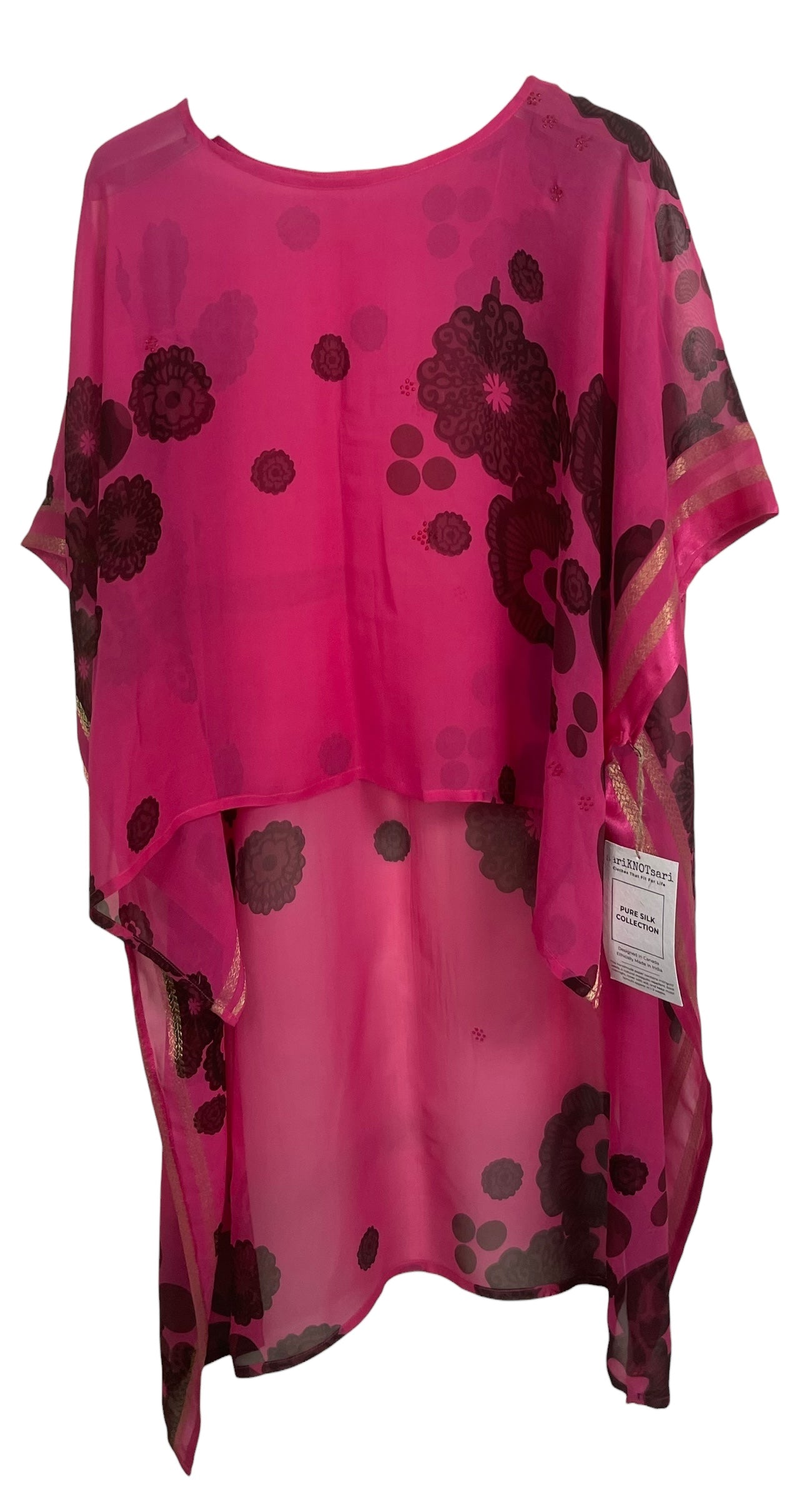 PRG8726 Sheer Avatar Pure Silk Hi Lo Top