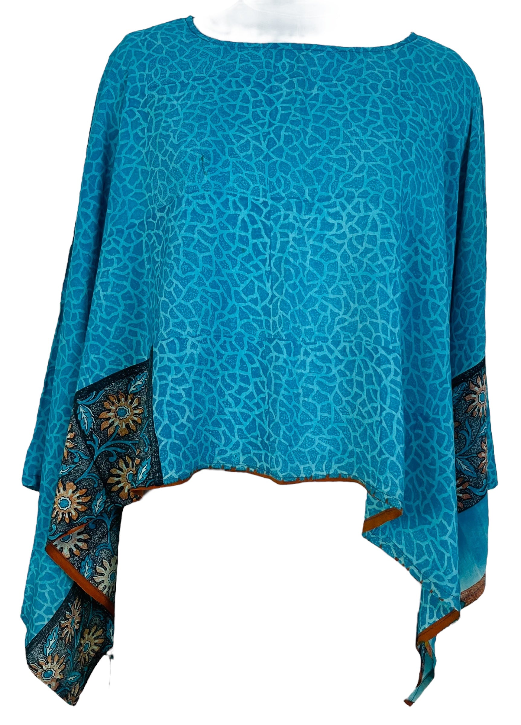 PRC7418 Pure Silk Wabi Sabi Capelet Poncho