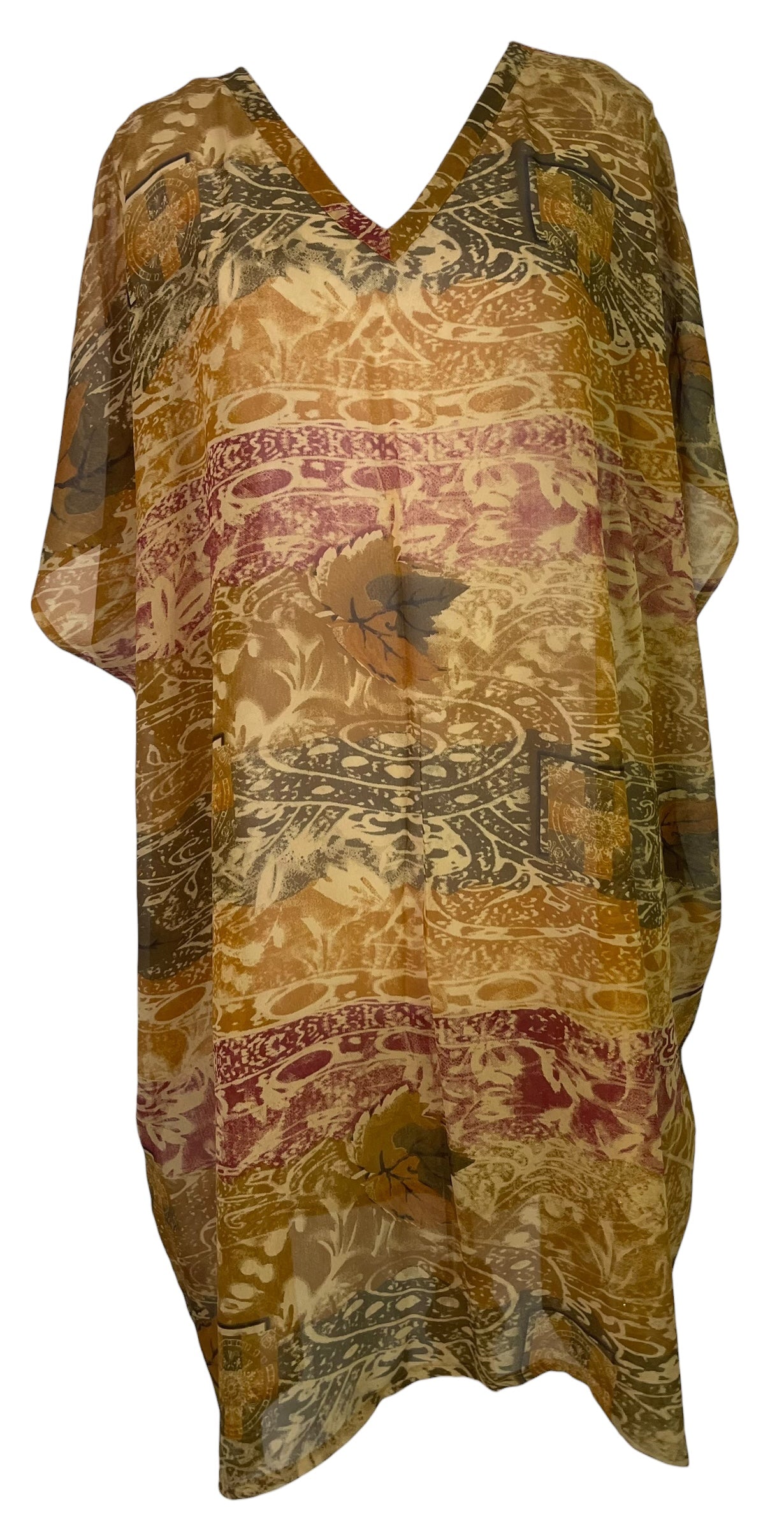 PREVIEW PRG8573 Sheer Avatar Pure Silk Midi Length Kaftan by MARCH2026 – Handmade ethical Midi Length Kaftan from sariKNOTsari using upcycled silk. Designed in Canada for travel and slow fashion, loved from Toronto to LA to Sydney. Featuring Zsiska, Bryn Walker and Artisan Leather coats by Rejean Pepin, Pepin designs