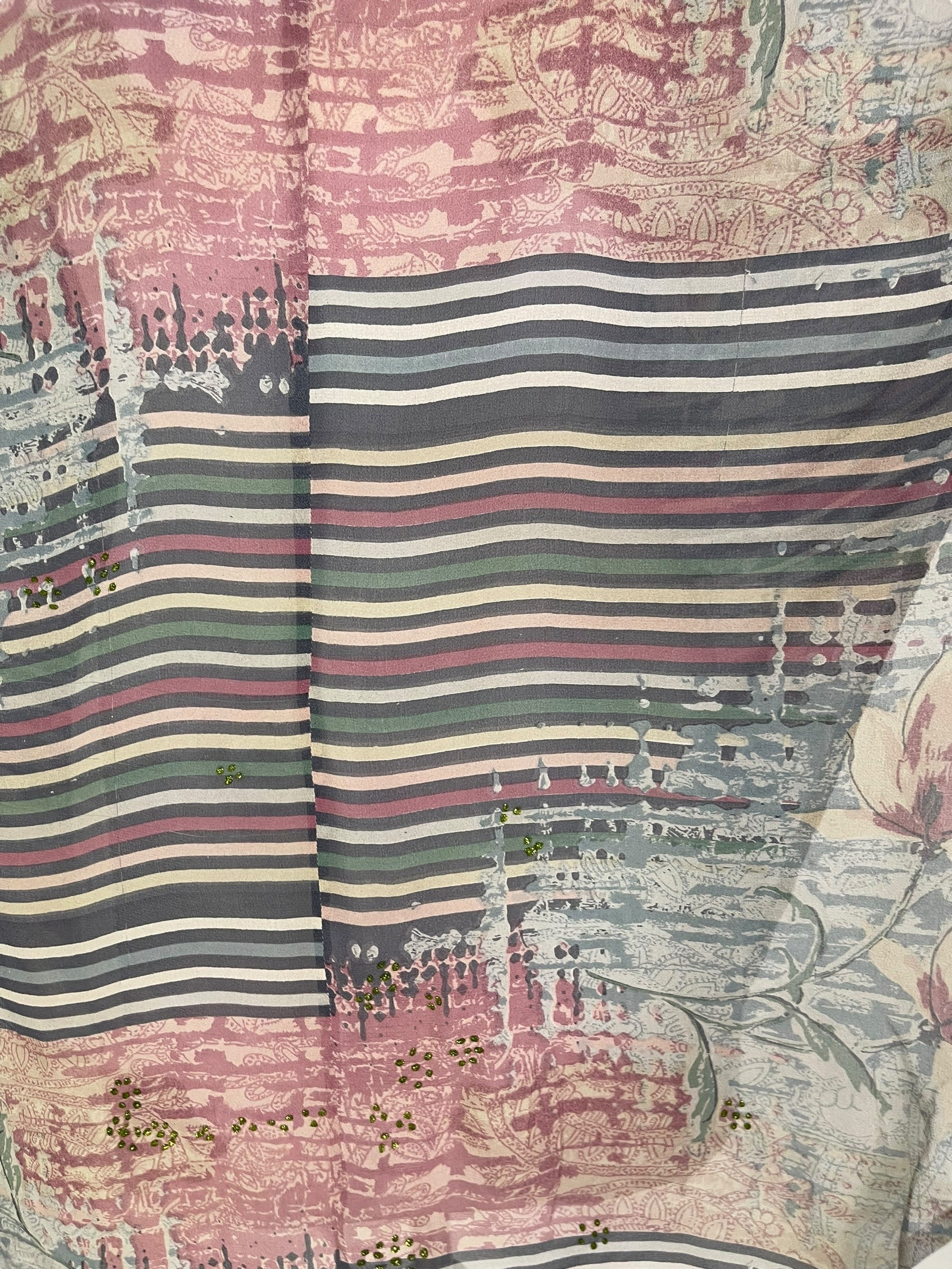 PRG6846 Sheer Avatar Pure Silk Waterfall Top