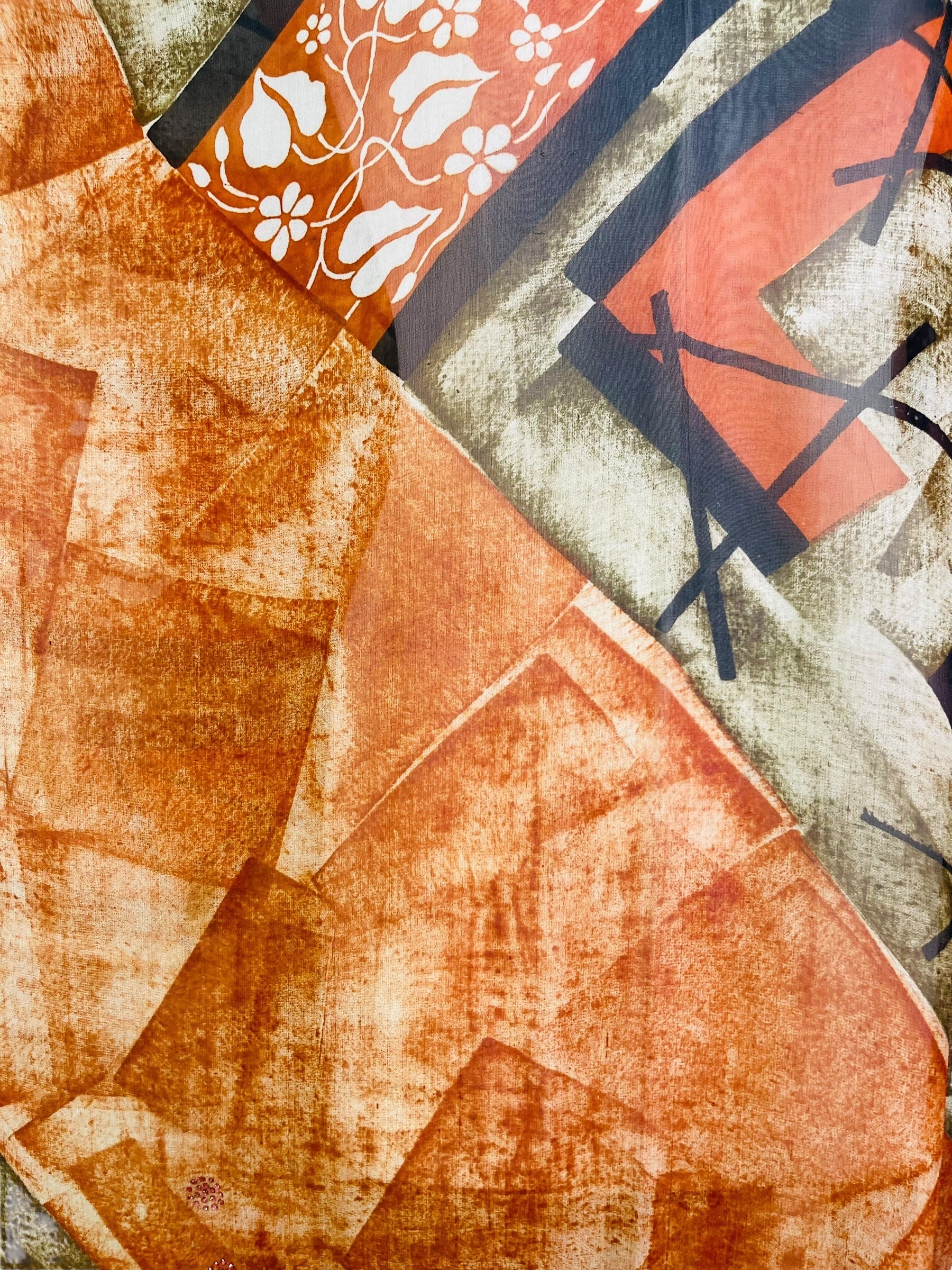 PRG7483 Sheer Avatar Pure Silk Midi Length Kaftan