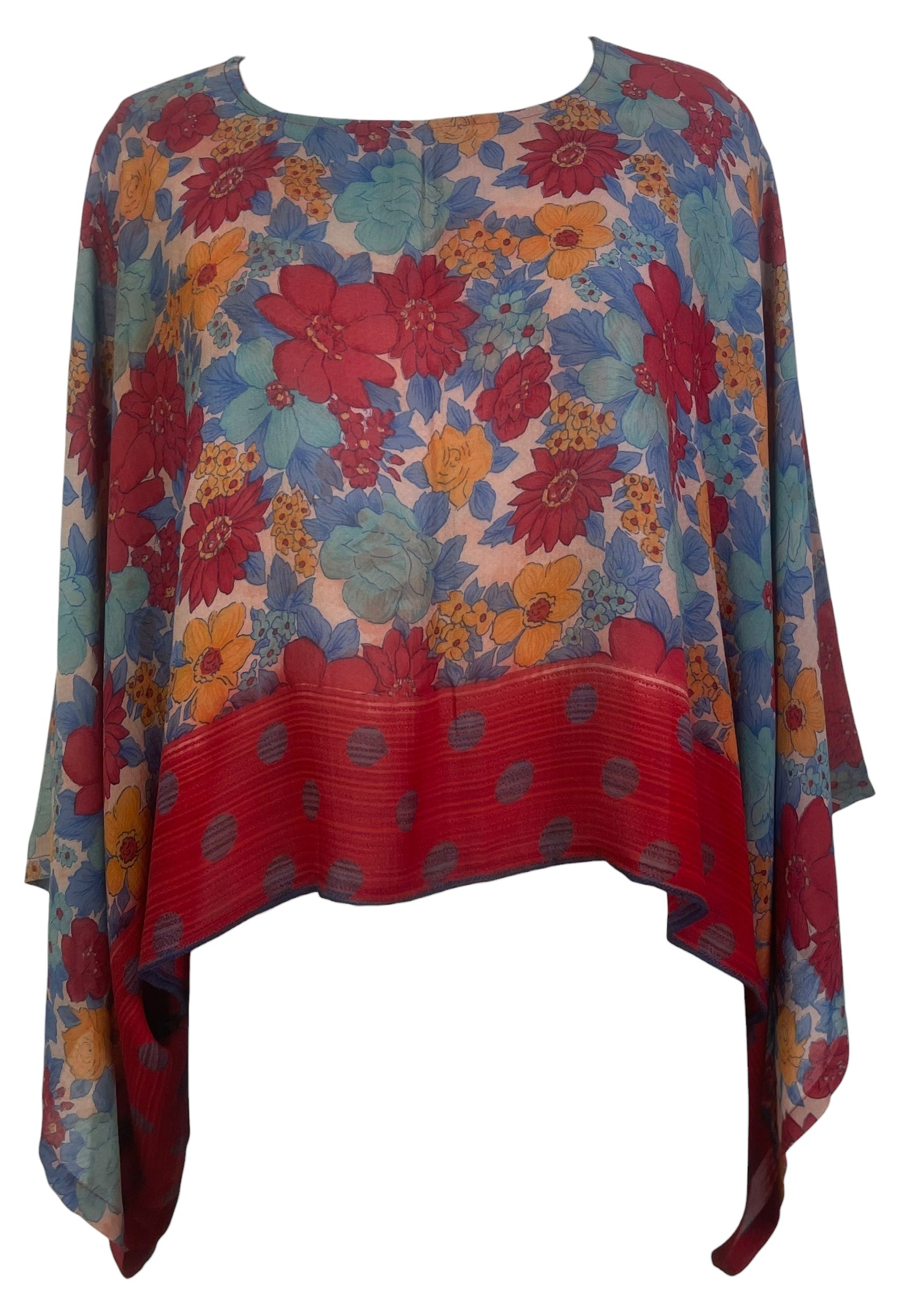 PREVIEW PRG8533 Sheer Wabi Sabi Pure Silk Kimono-Sleeved Top
