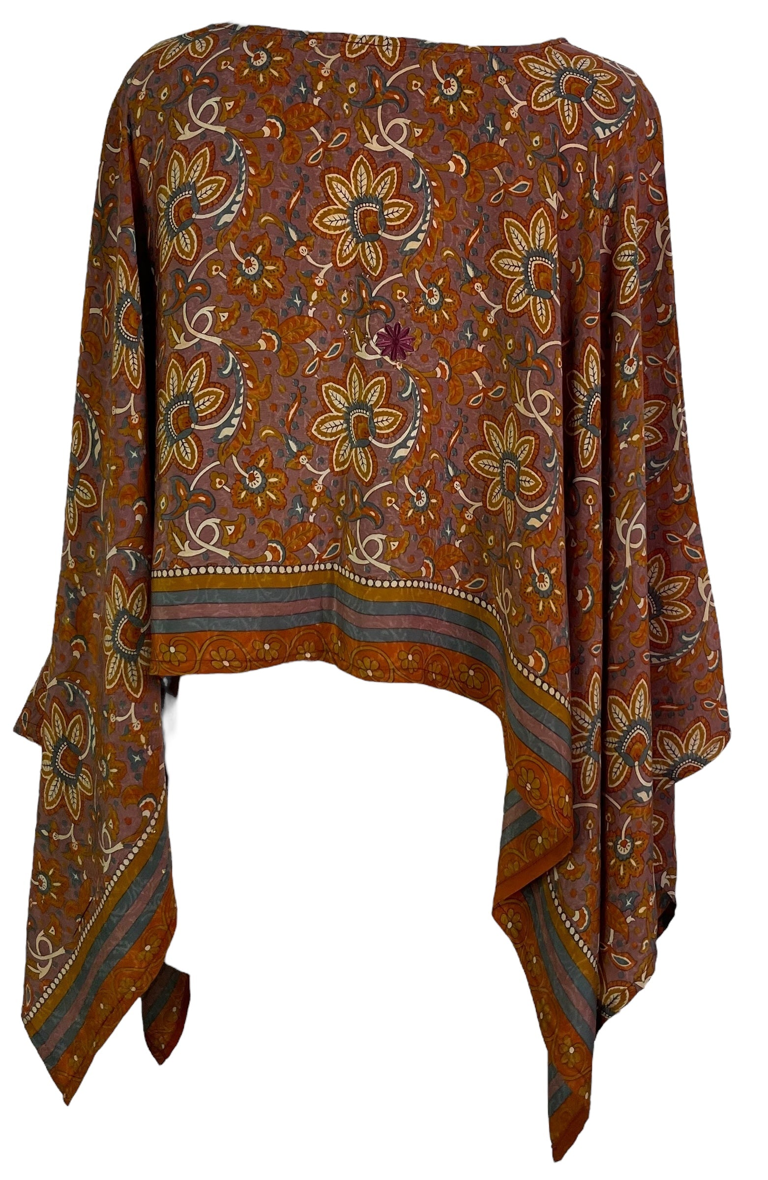 PRC6907 Avatar Pure Silk Capelet Poncho