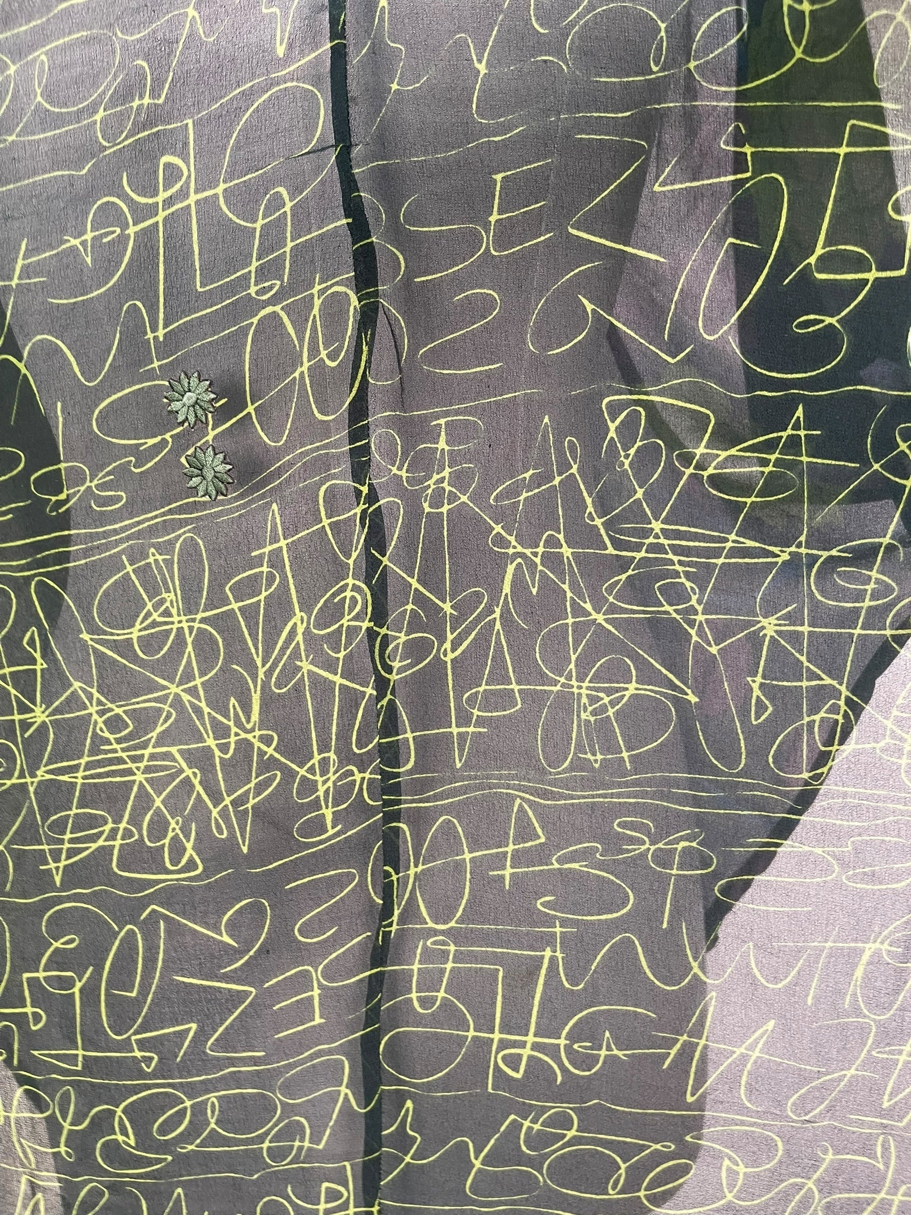 PRG7098 Sheer Sheer Avatar Pure Silk Waterfall Top