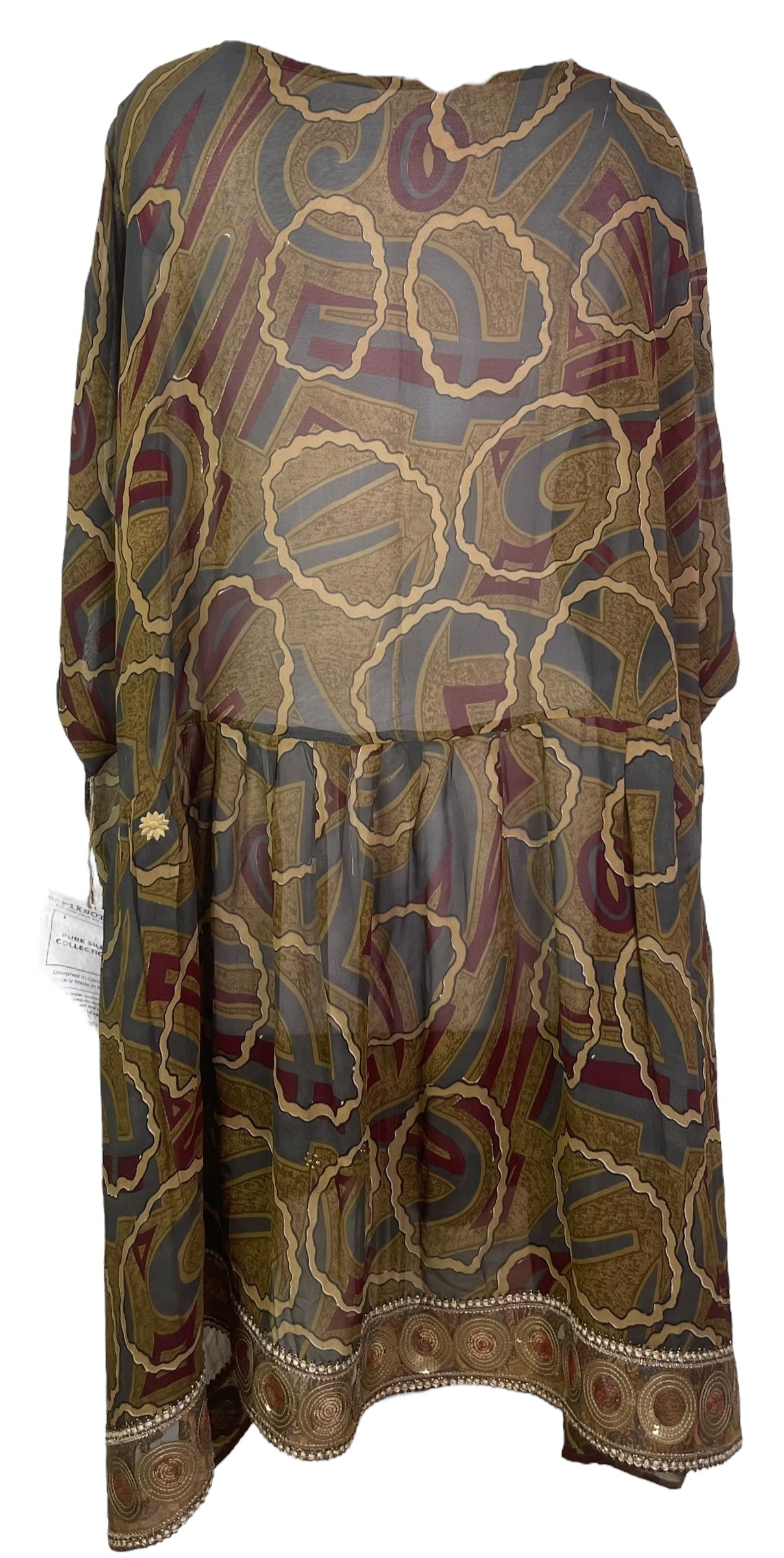 PRG7738 Sheer Avatar Pure Silk Boxy Babydoll Dress