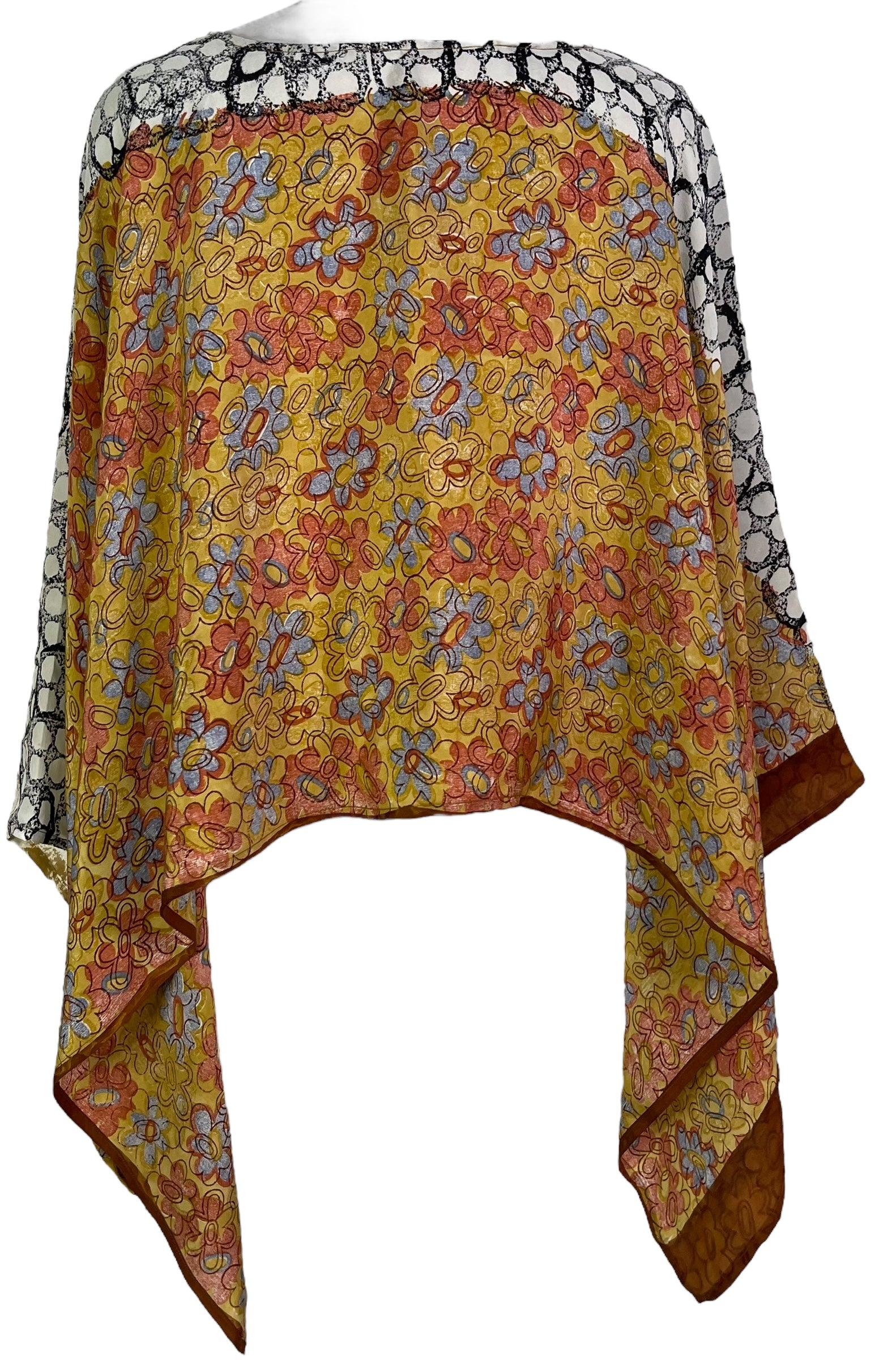 PRC7301 Avatar Pure Silk Capelet Poncho